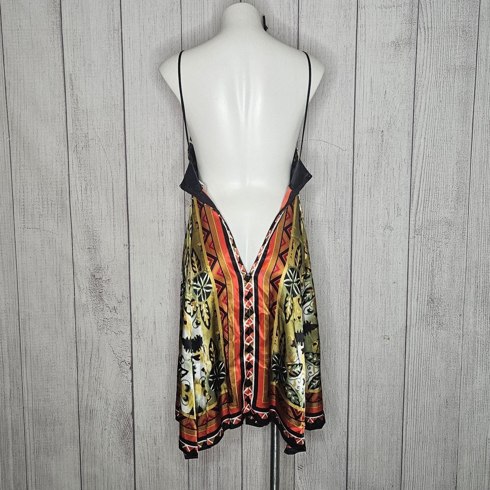 Vintage VTG Y2K Rubber Ducky Production Boho Hippie Scarf Midi Dress Size M / US 6-8 / IT 42-44 - 5 Thumbnail