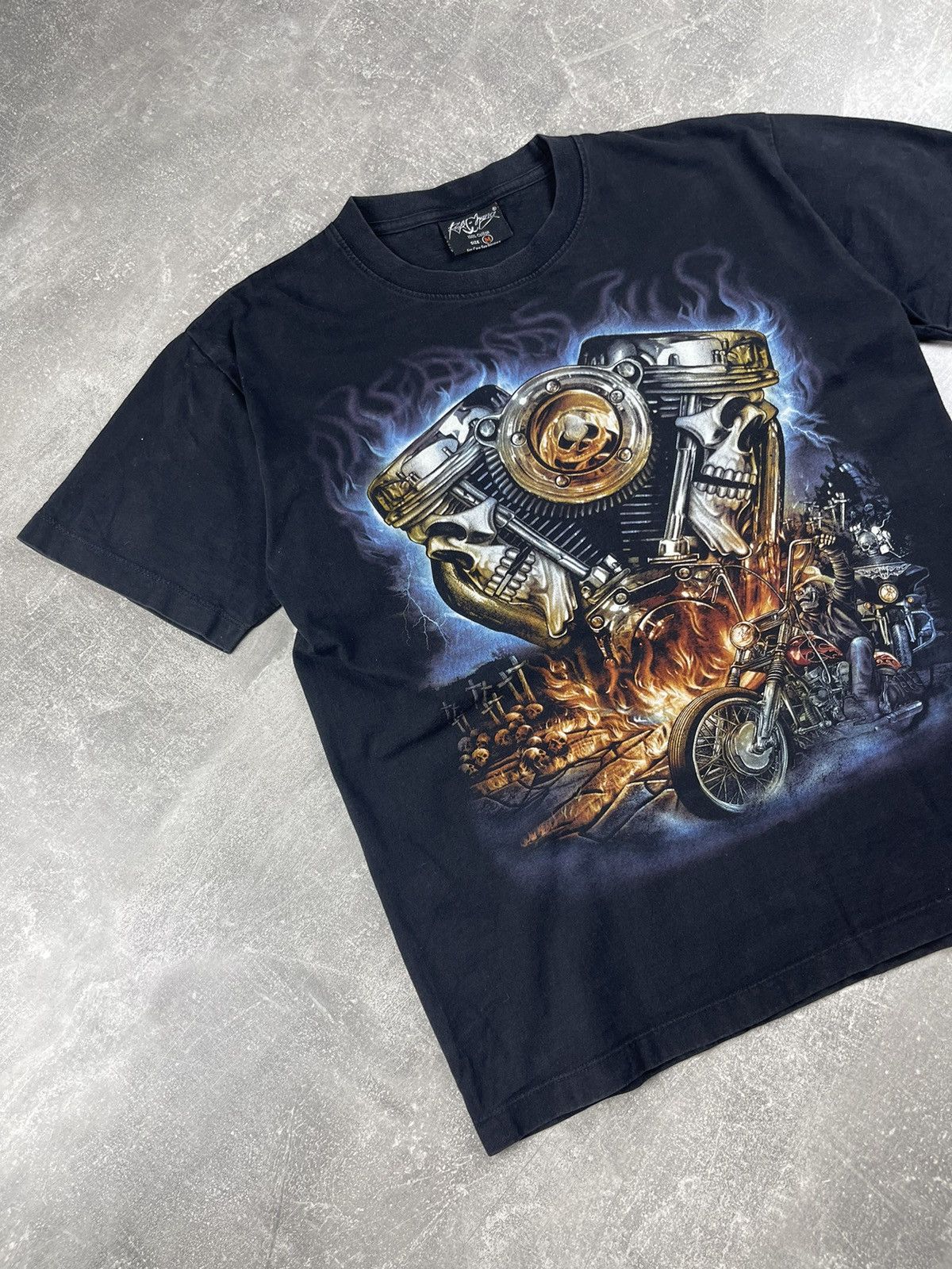 Band Tees × Vintage Vintage 00s Black Demon Biker Devil Rock Cotton Size US M / EU 48-50 / 2 - 3 Thumbnail