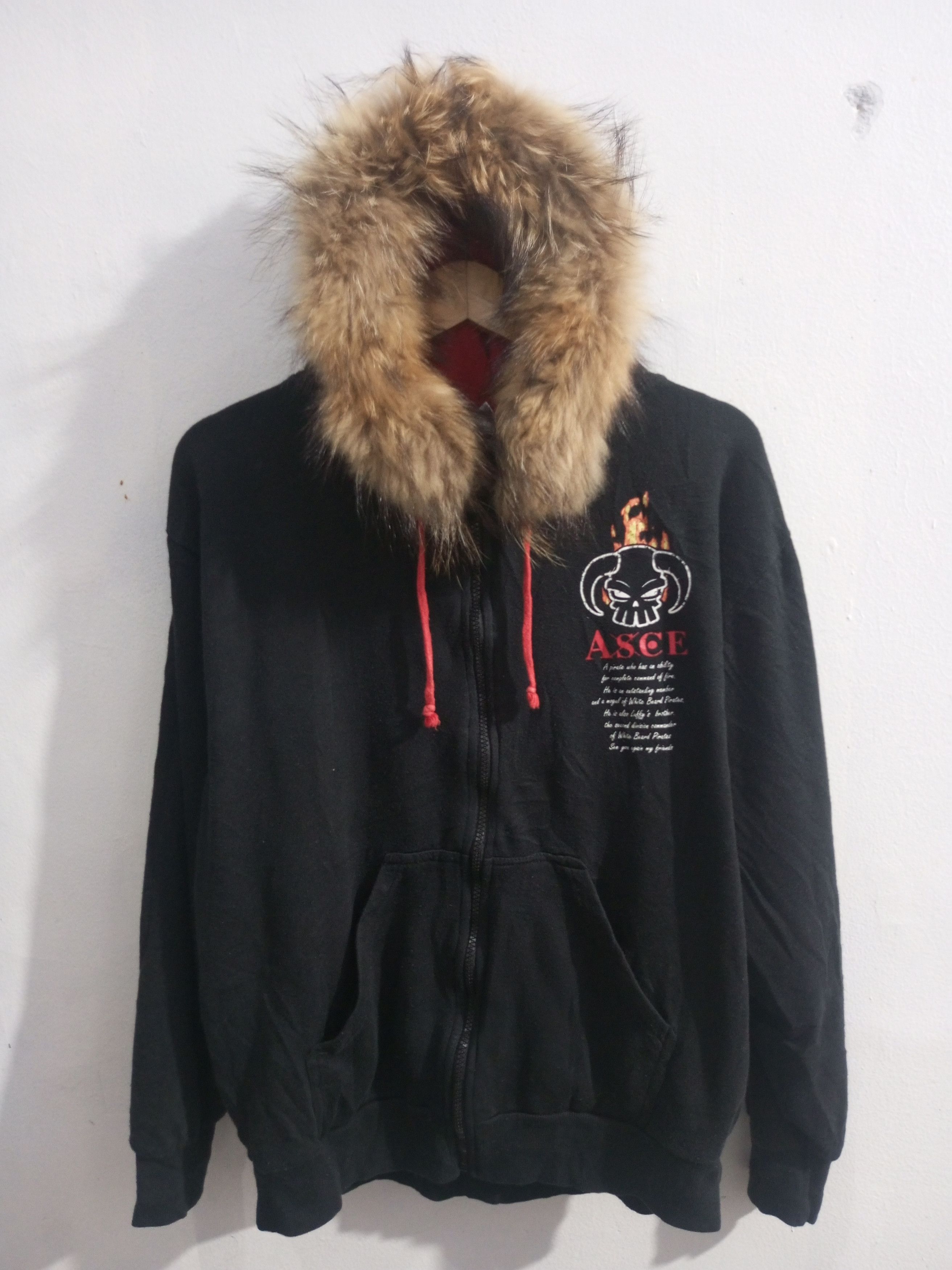 If Six Was Nine × Japanese Brand × Le Grande Bleu (L.G.B.) Vintage one Piece ace fur hoodie Size US L / EU 52-54 / 3 - 4 Thumbnail