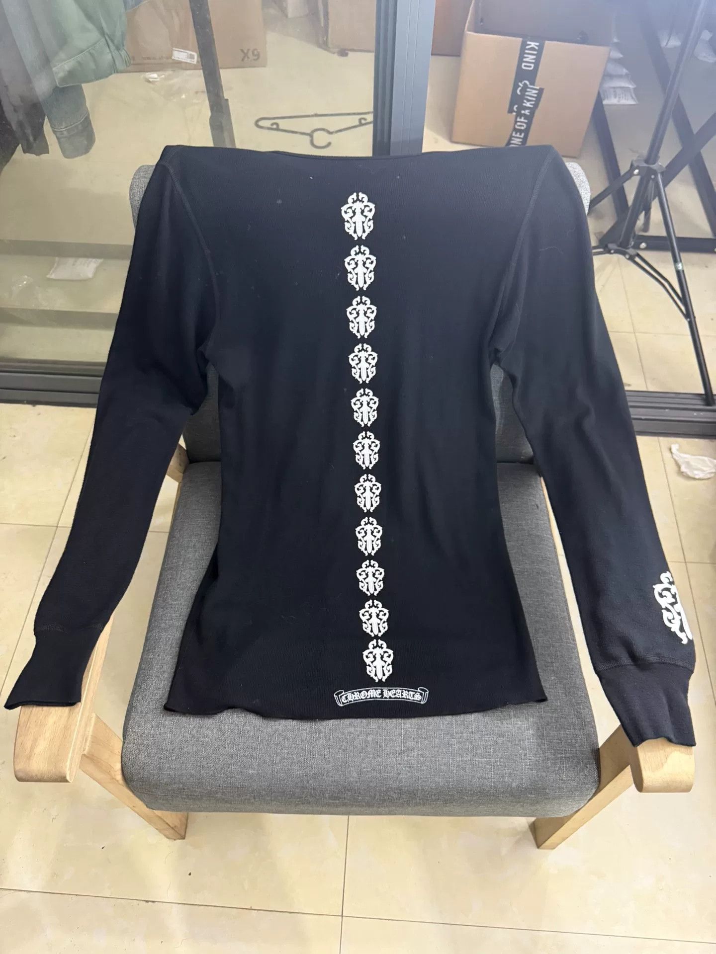 Chrome Hearts Chrome Hearts Waffle Knit Long Sleeve Tee Size US M / EU 48-50 / 2 - 1 Thumbnail