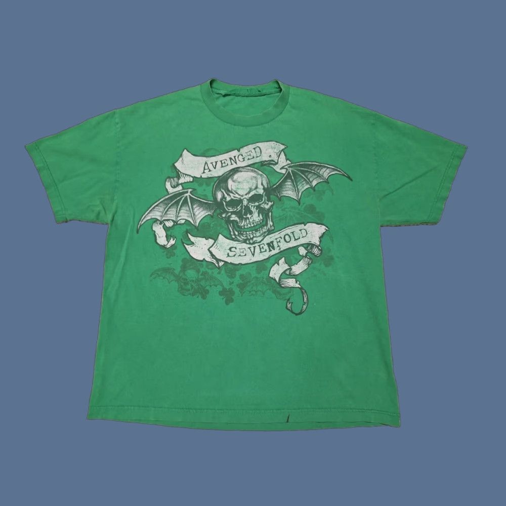 Vintage VINTAGE Avenged Sevenfold Shirt Skull Horror XL Green Band Tour St Patricks Y2K Mens T-Shirt Crew Neck Short Sleeve Cotton Knit Logo All Seasons Size US XL / EU 56 / 4 - 1 Thumbnail
