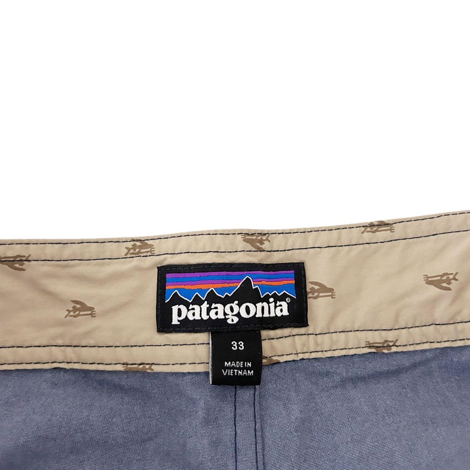 Patagonia Patagonia Blue Striped Board Shorts Bathing Suit Sz 33 Size US 33 - 2 Thumbnail
