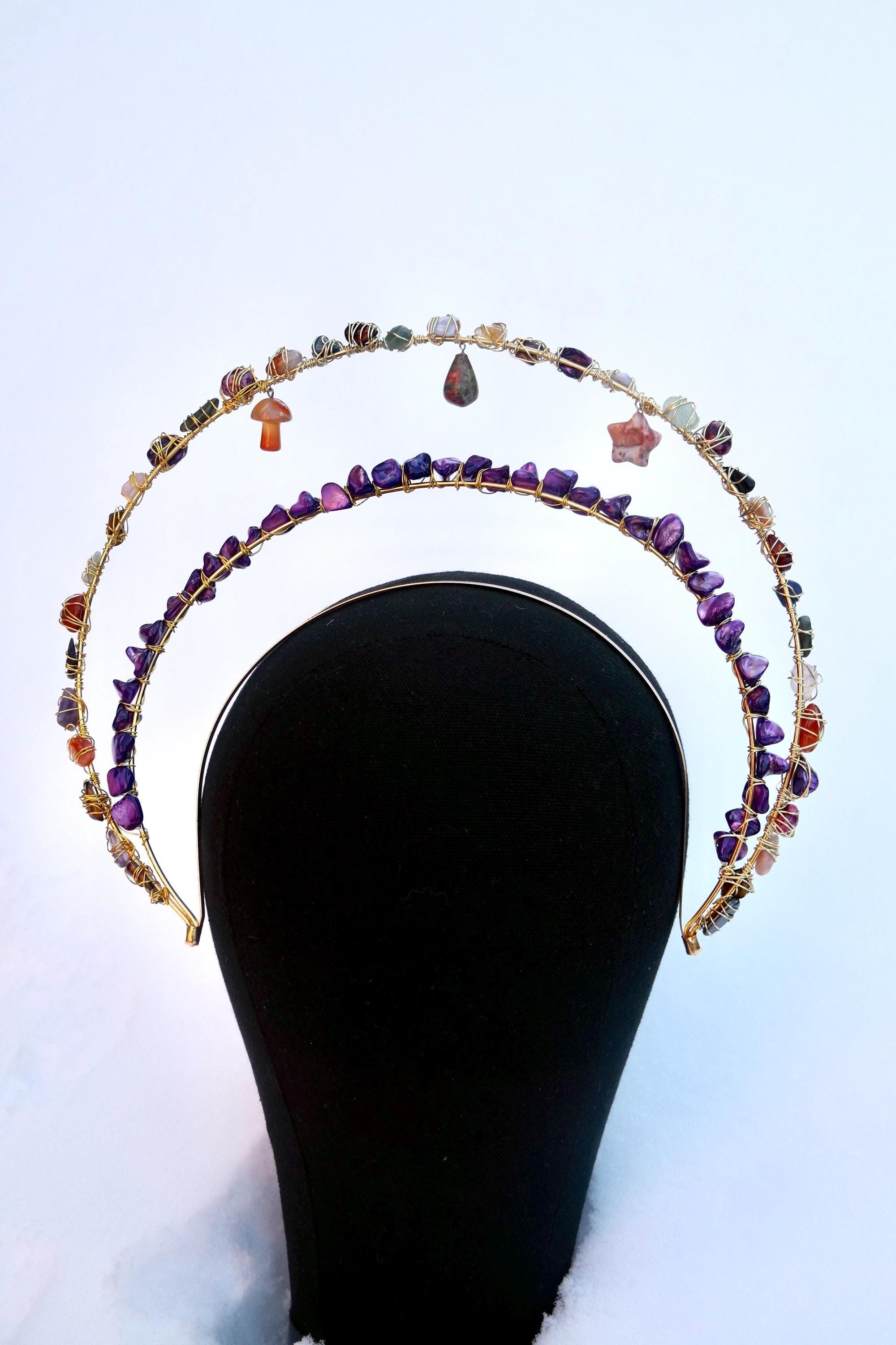 Handmade Ethereal Crystal Headpiece Size ONE SIZE - 8 Thumbnail