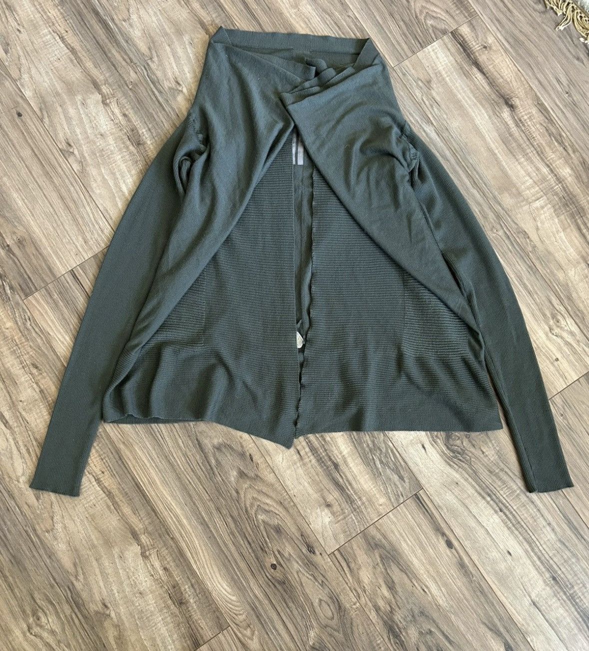 Rick Owens Rick Owens SS18 “Dirt” Green Cardigan M Size US S / EU 44-46 / 1 - 5 Thumbnail