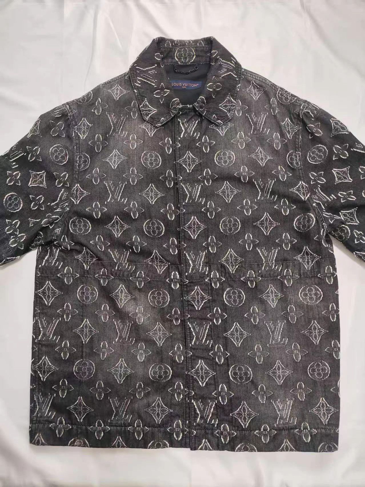 Louis Vuitton Black Monogram Denim Jacket Size US M / EU 48-50 / 2 - 1 Thumbnail