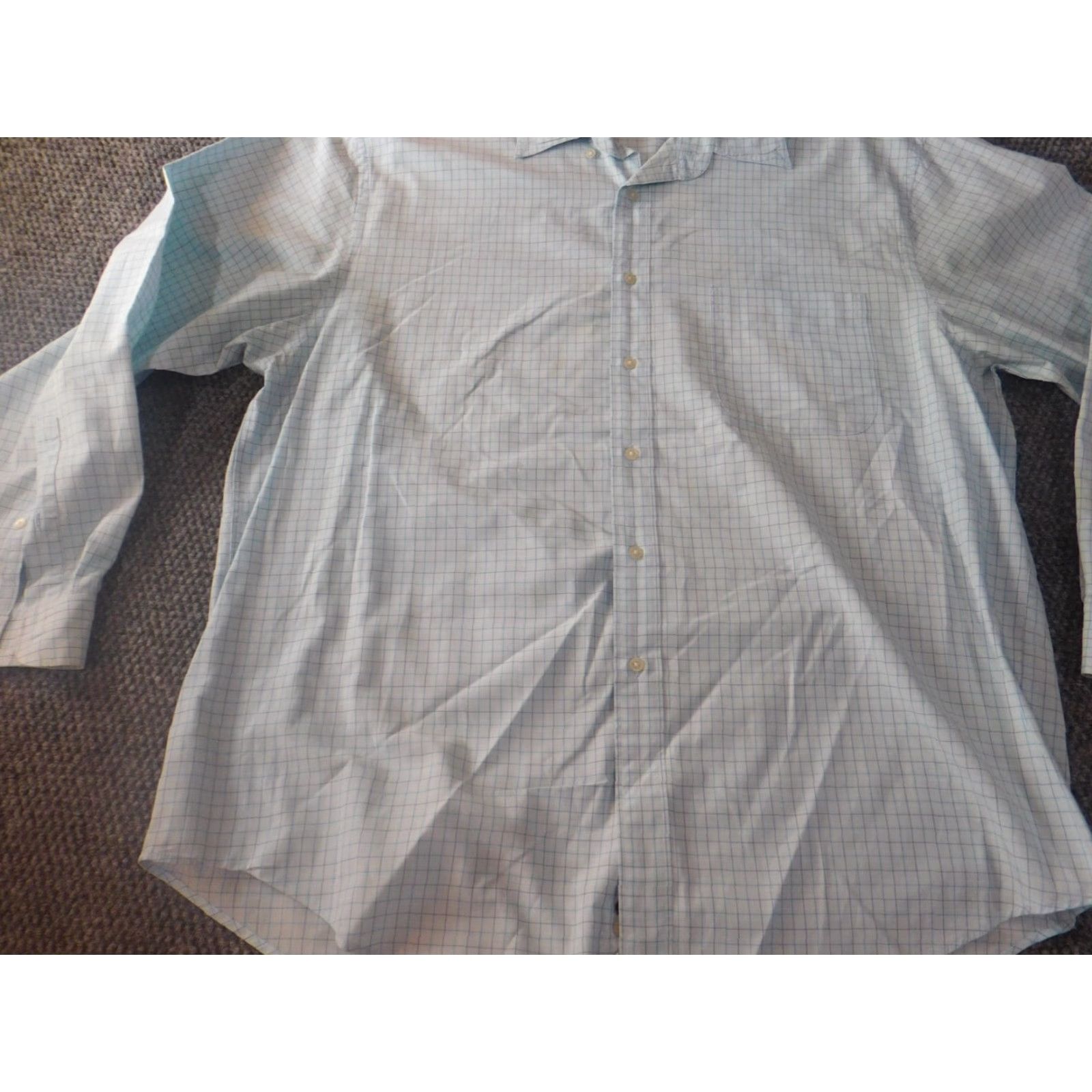 Vintage Allen Solly Shirt Mens Button-Down XL Blue Striped Knit Cotton Silk Regular Pocketed Beach Modern Casual Holiday Shirt Size US XL / EU 56 / 4 - 3 Thumbnail