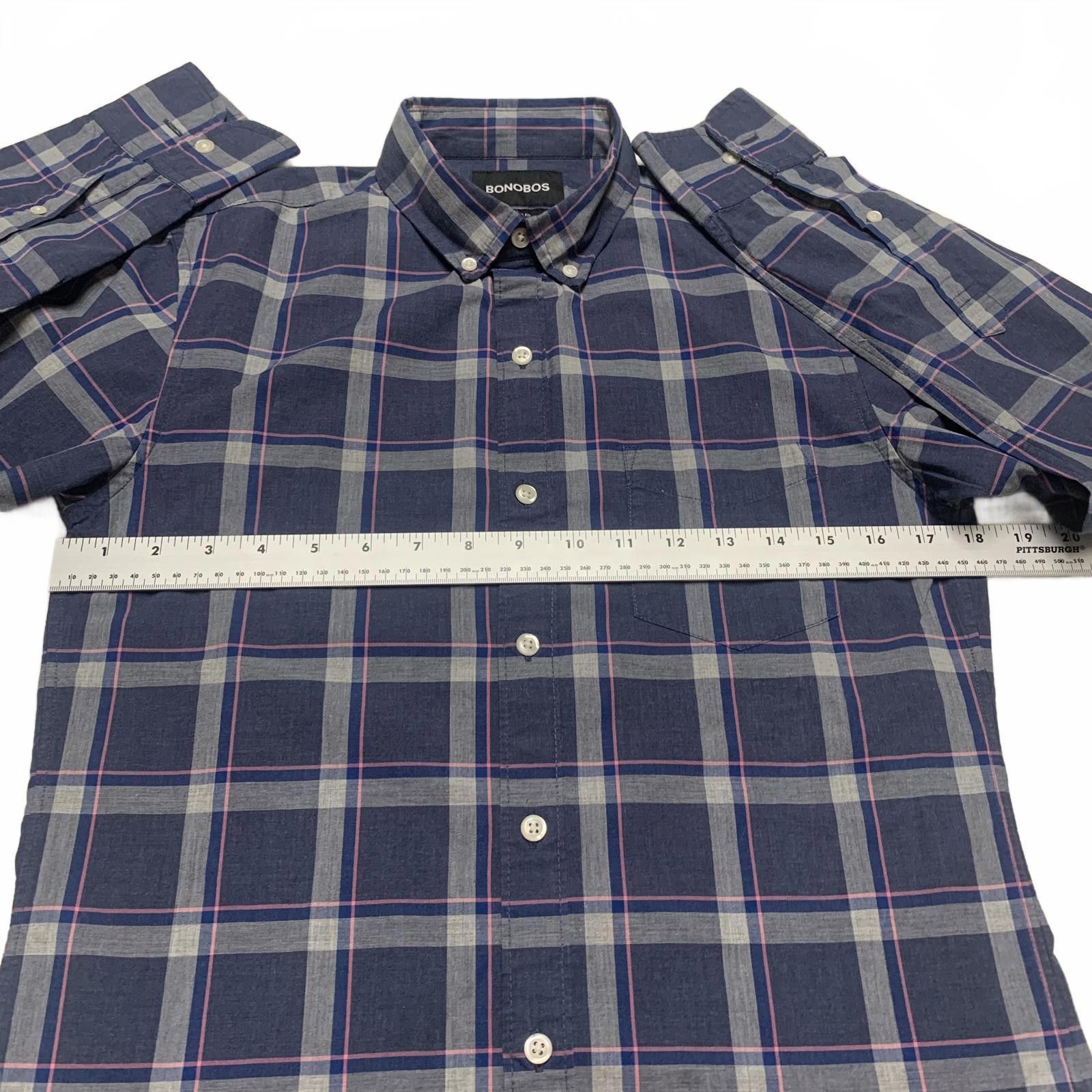 Bonobos Bonobos Men's Size Small Blue Tailored Fit Plaid Shirt Size US S / EU 44-46 / 1 - 7 Thumbnail
