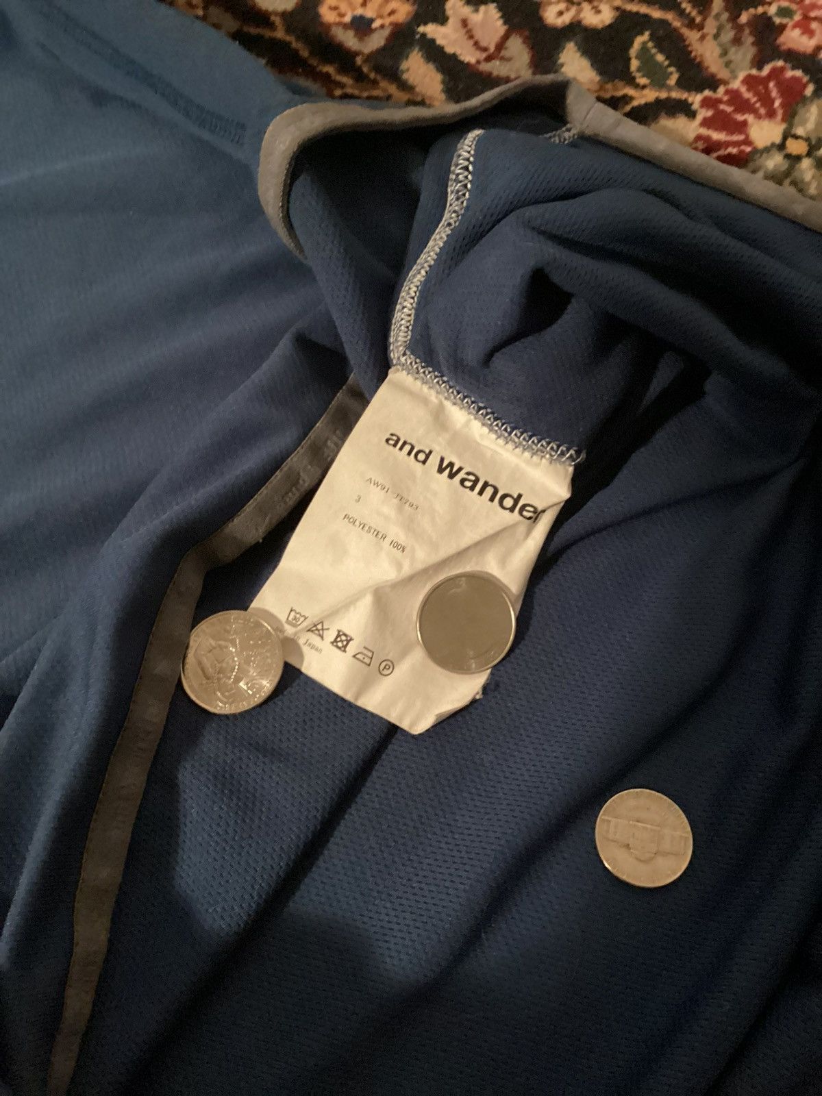 And Wander wander Power Dry Jersey Raglan Short Sleeve - Blue Size US M / EU 48-50 / 2 - 6 Thumbnail