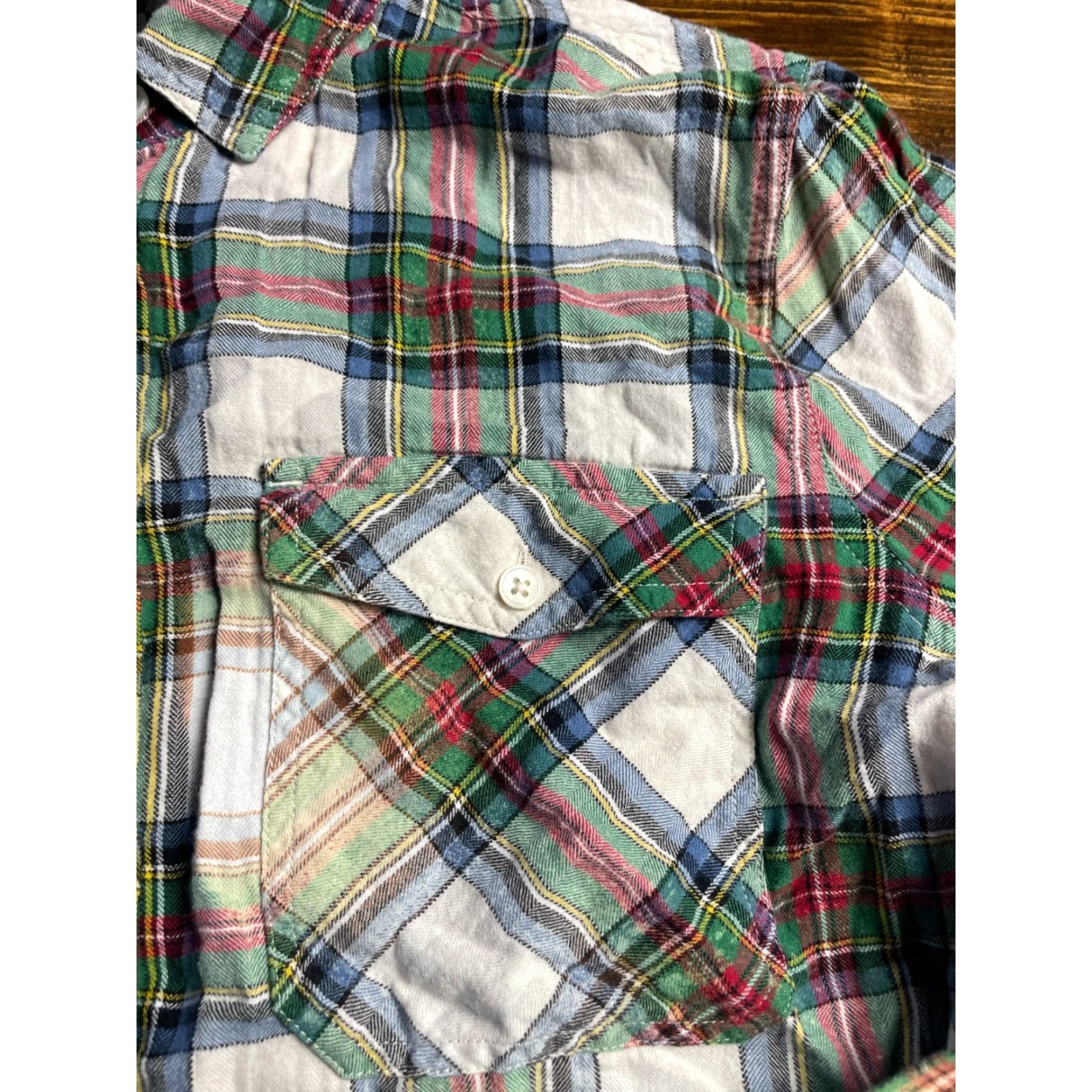 J.Crew J.CREW Shirt Women's Size 12 Green Plaid Button Up Color Shading Size XL / US 12-14 / IT 48-50 - 4 Thumbnail