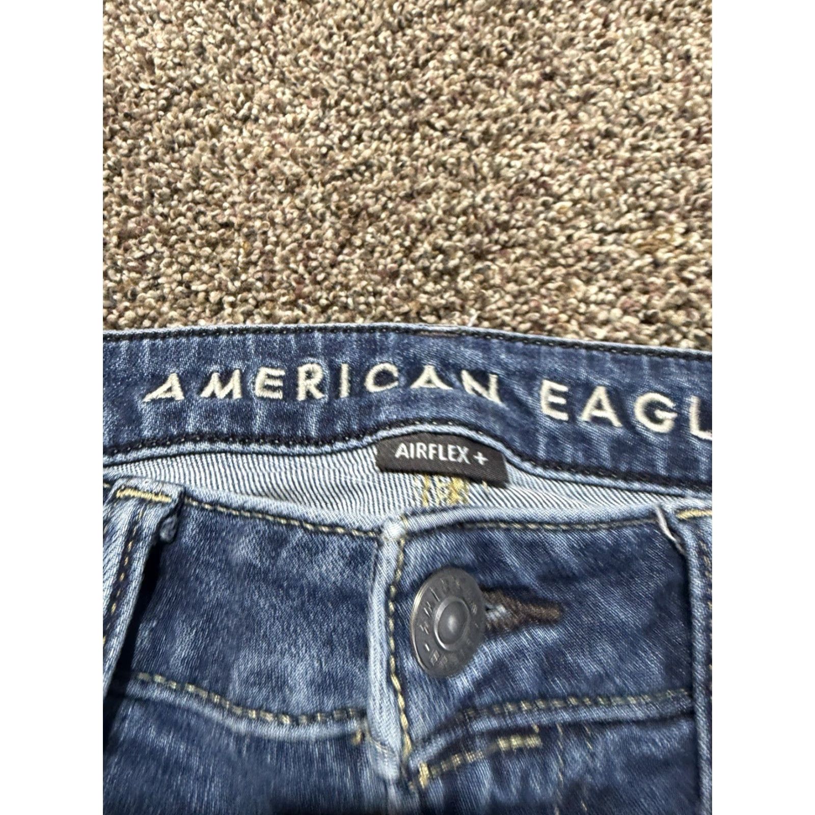 American Eagle Outfitters VINTAGE? No — American Eagle Slim Straight Men Jeans 30x32 Blue Denim Air Flex Plus Size US 30 / EU 46 - 3 Thumbnail