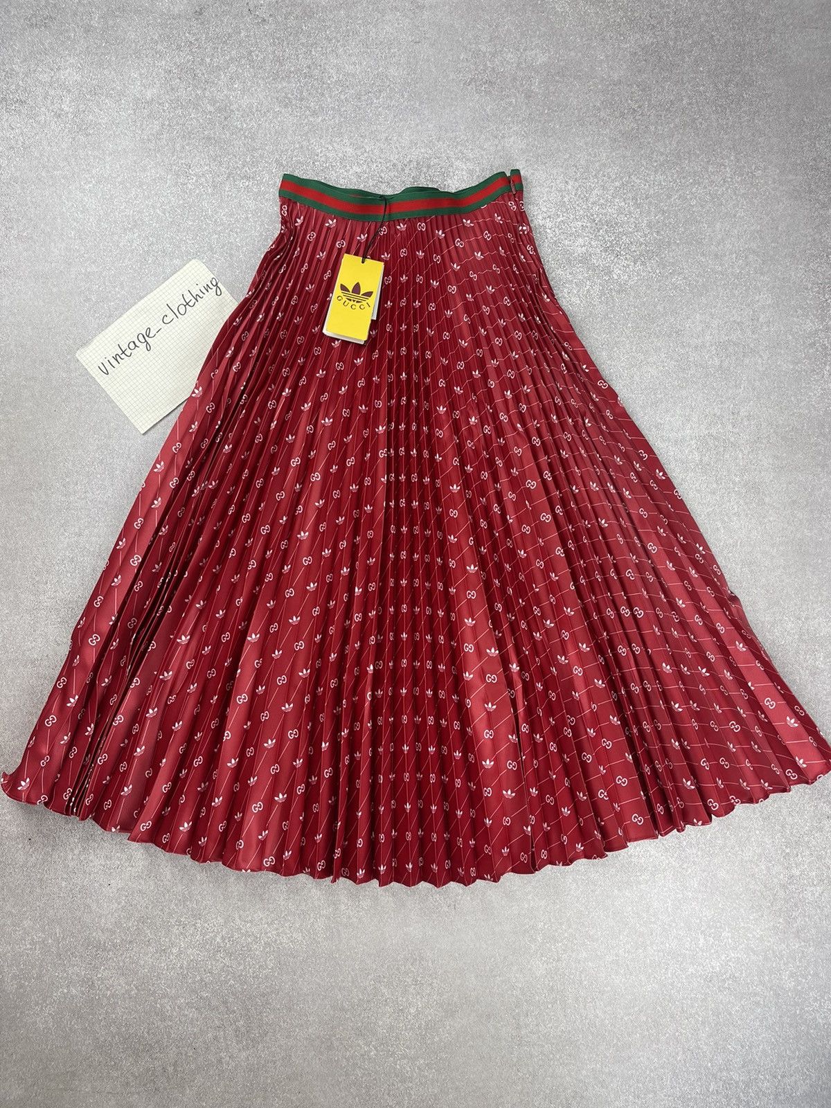 Gucci Adidas x Gucci Polyester Red Skirt Size 42 Size 28" / US 6 / IT 42 - 1 Thumbnail