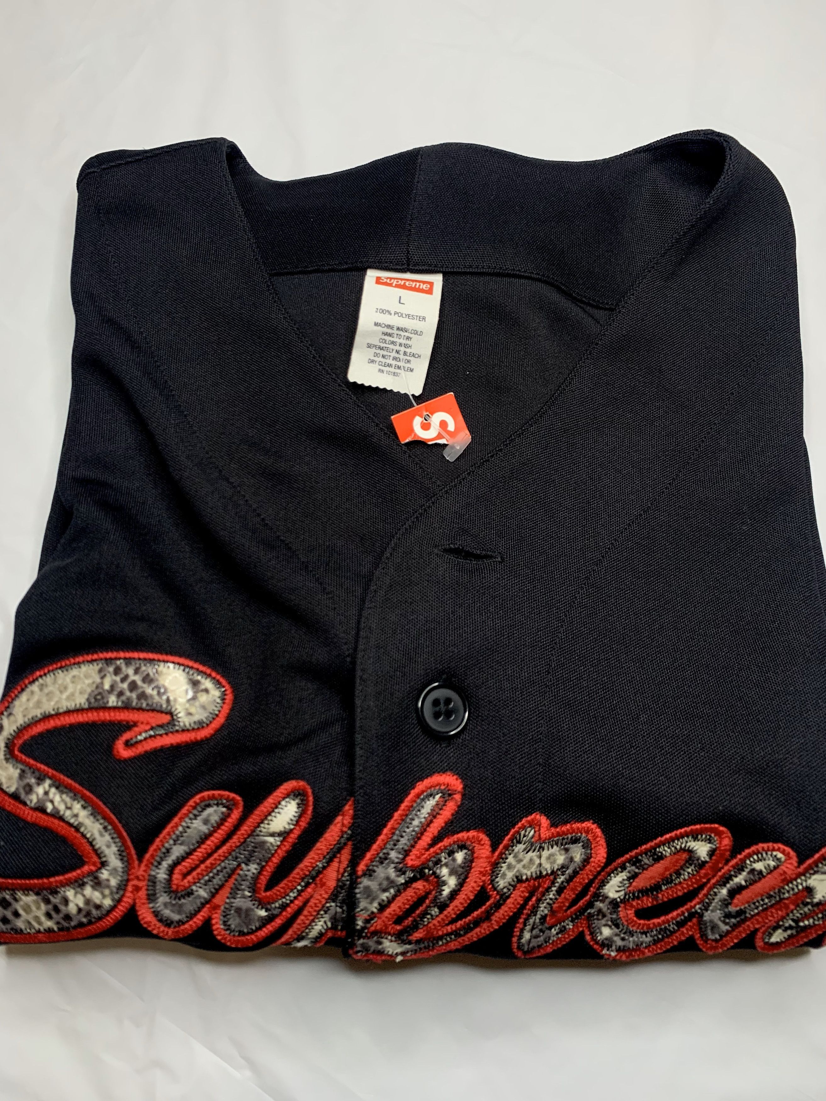 Supreme Supreme FW17 Snake Script Jersey (L) Size US L / EU 52-54 / 3 - 7 Thumbnail