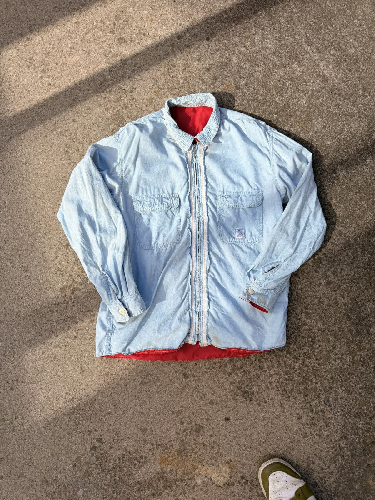 Vintage Vintage Denim Reversible Jacket – 70s Sanforized Workwear Size US L / EU 52-54 / 3 - 6 Thumbnail