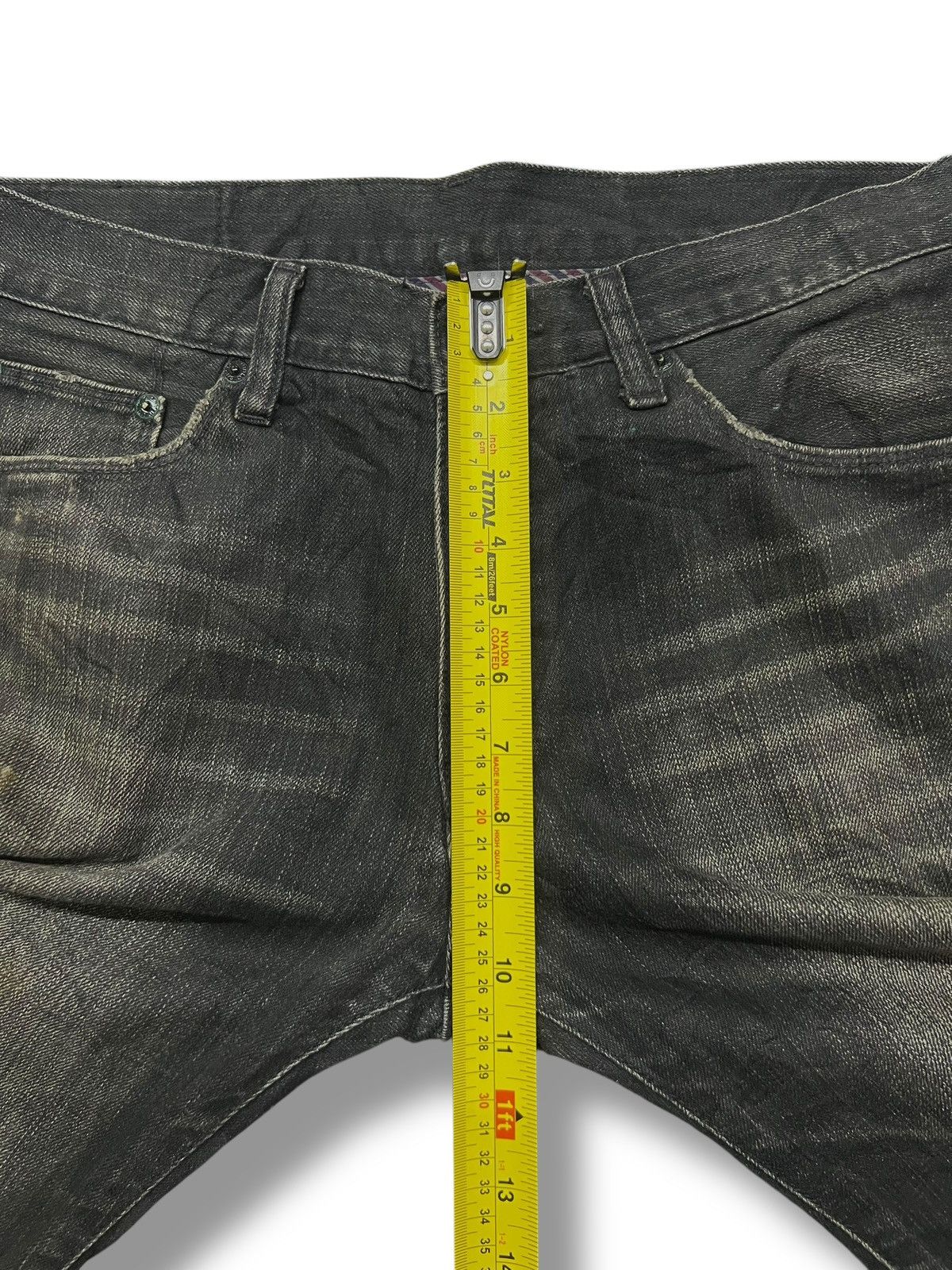 Uniqlo Vintage 00s Uniqlo S-001 - Faded Black Wash,Distressed Denim Size US 33 - 12 Thumbnail