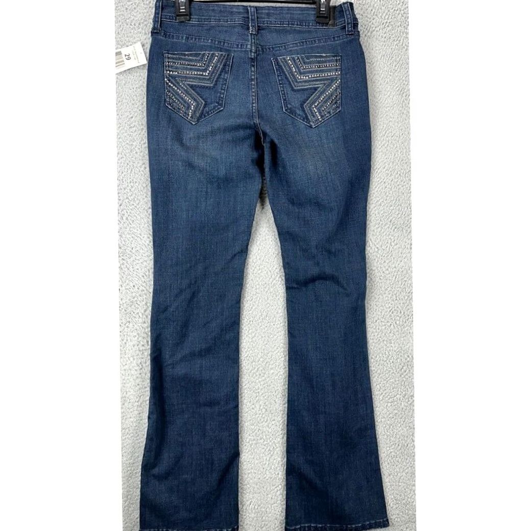 Vintage Peoples Liberation Jeans Women 29 Blue Distressed Bootcut Denim Pants Ladies NEW Size 29" - 2 Thumbnail