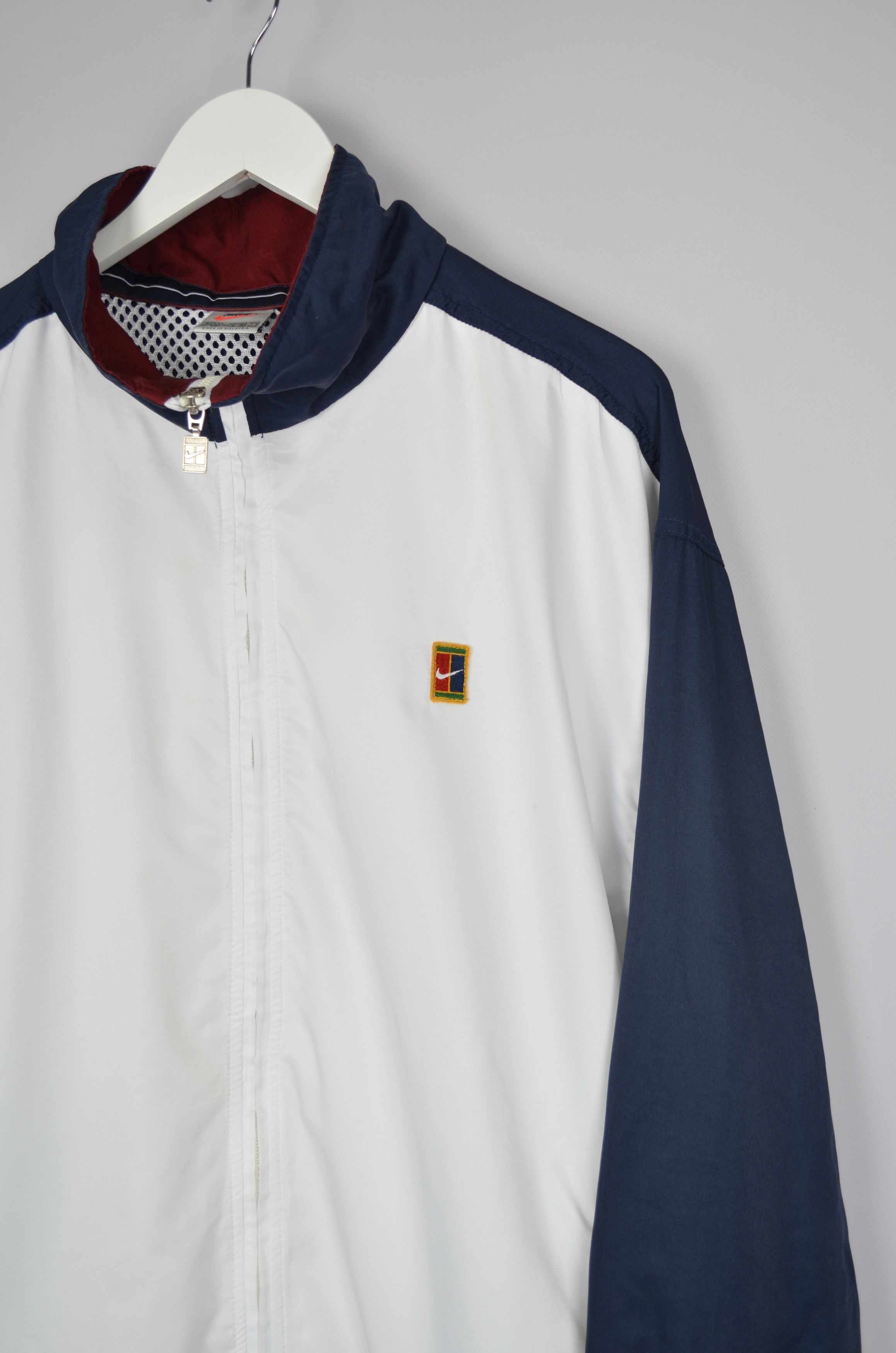 Nike × Vintage 90's Nike Court Jacket White/Navy Size XL Vintage y2k Size US XL / EU 56 / 4 - 5 Thumbnail