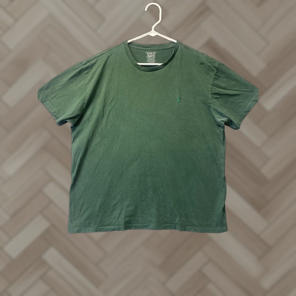 Polo Ralph Lauren VINTAGE Polo Ralph Lauren Men’s T-Shirt Cotton Green Large Mens Size US L / EU 52-54 / 3 - 1 Thumbnail