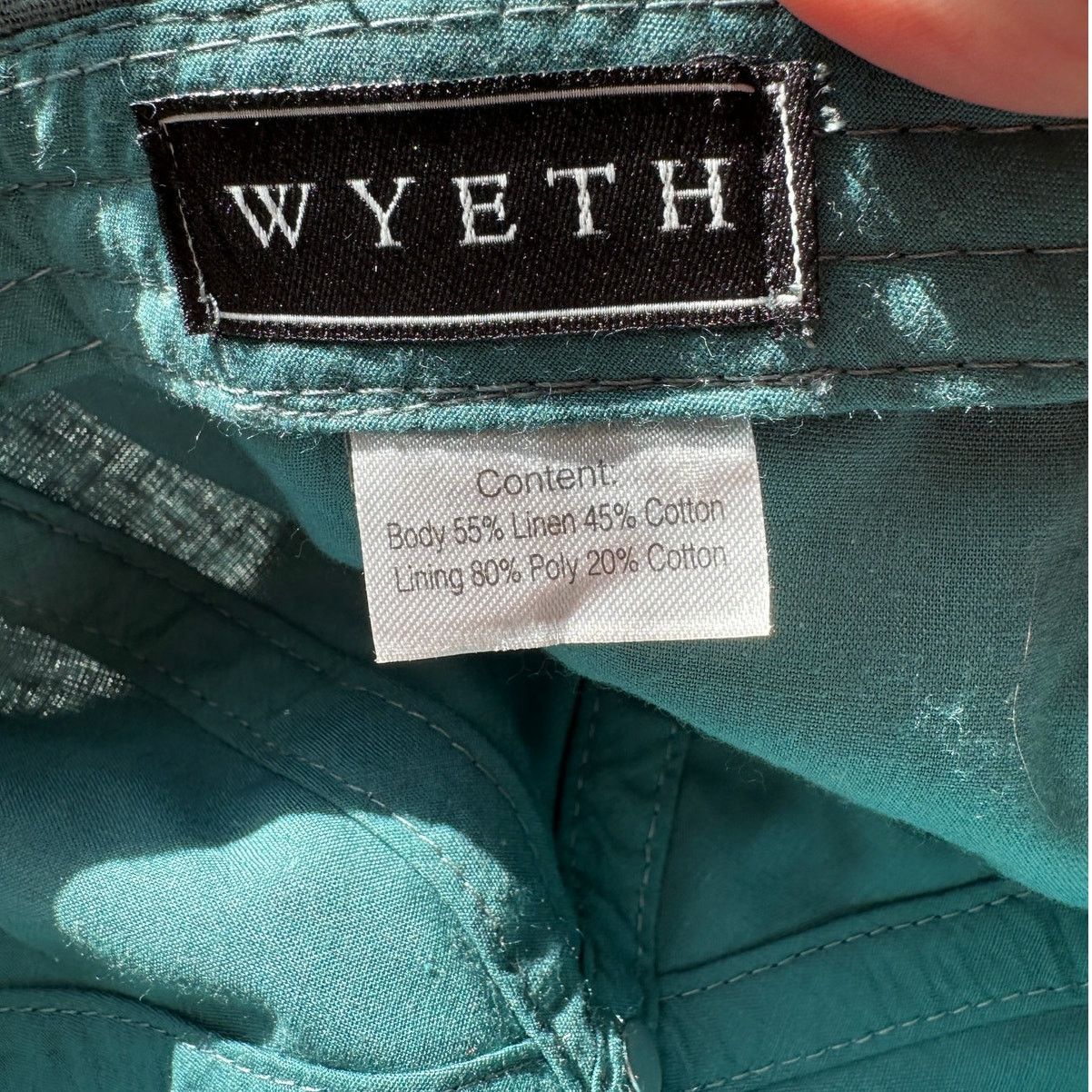 Other Wyeth Spencer Blue Green Linen Adjustable Baseball Hat Cap Size ONE SIZE - 7 Thumbnail