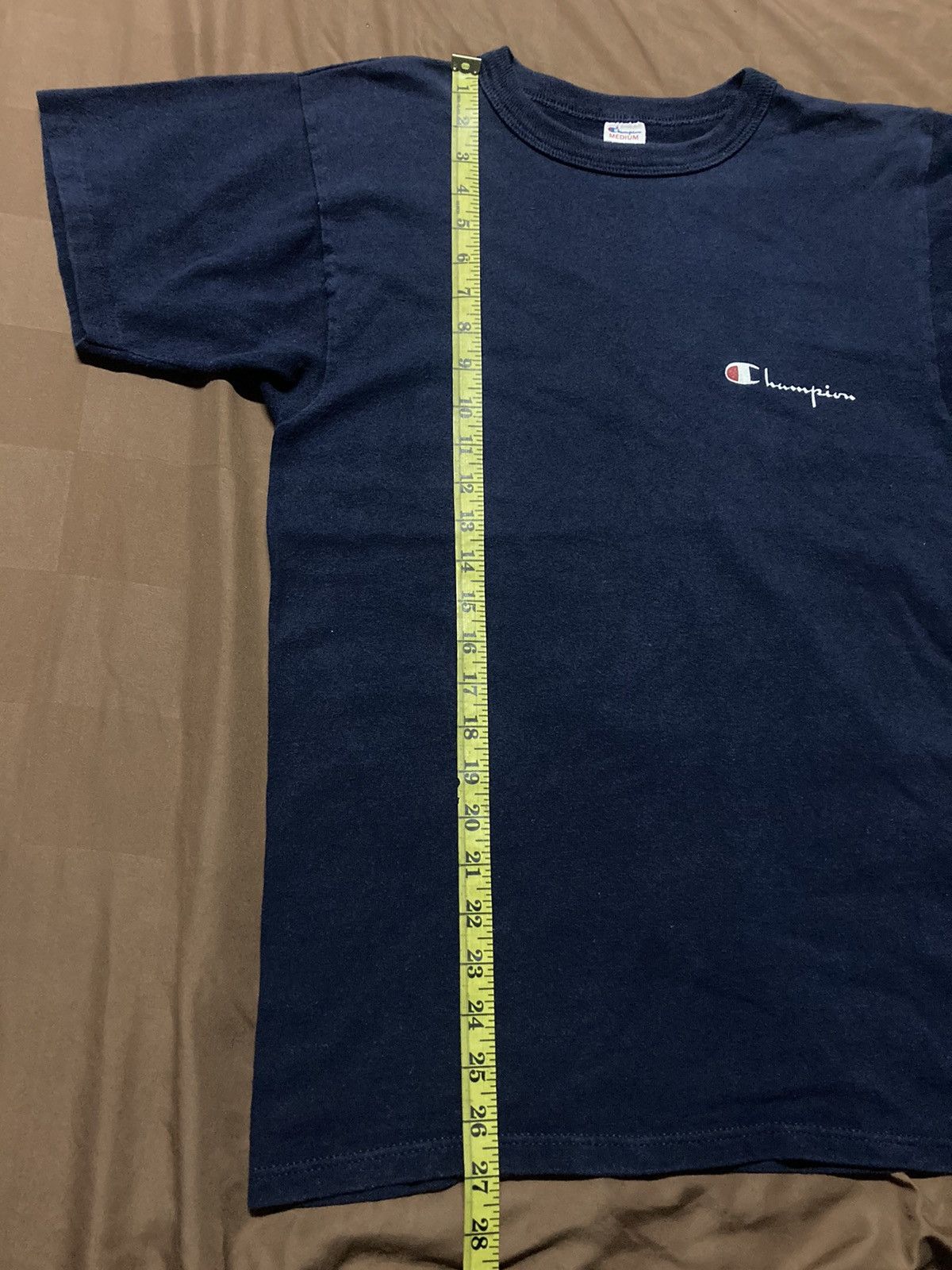 Champion × Vintage Vintage Champion Crewneck Navy Single Stitch Tee Size US M / EU 48-50 / 2 - 7 Thumbnail