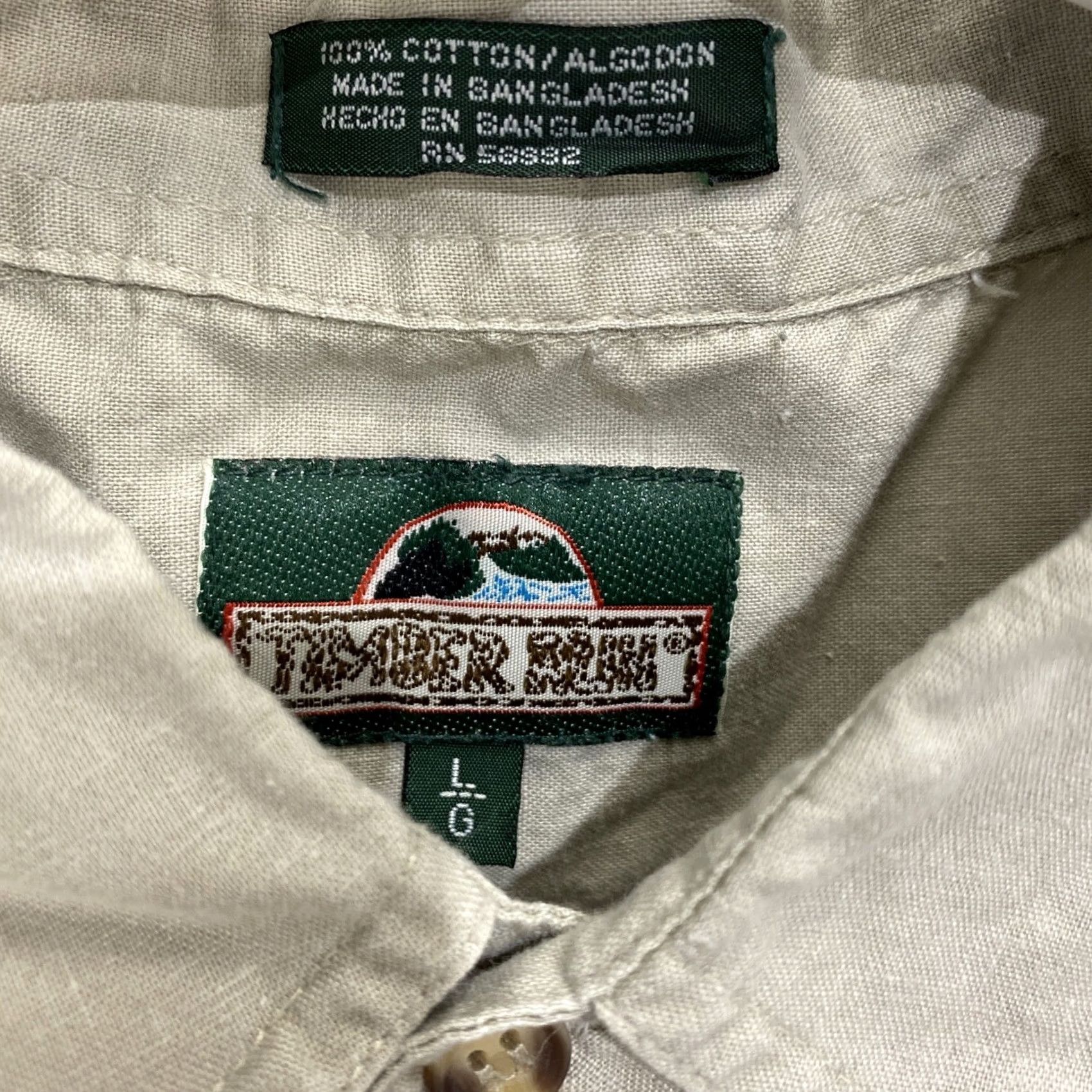 Vintage Timber Run Shirt Button-Up Short Sleeve Khaki Men’s Large Pockets Camping Fishing Sports Outdoor Regular Fit Shirt Size US L / EU 52-54 / 3 - 2 Thumbnail