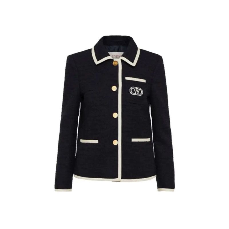 Valentino Valentino Black Cotton Women's Jacket 0089 Size ONE SIZE - 1 Thumbnail