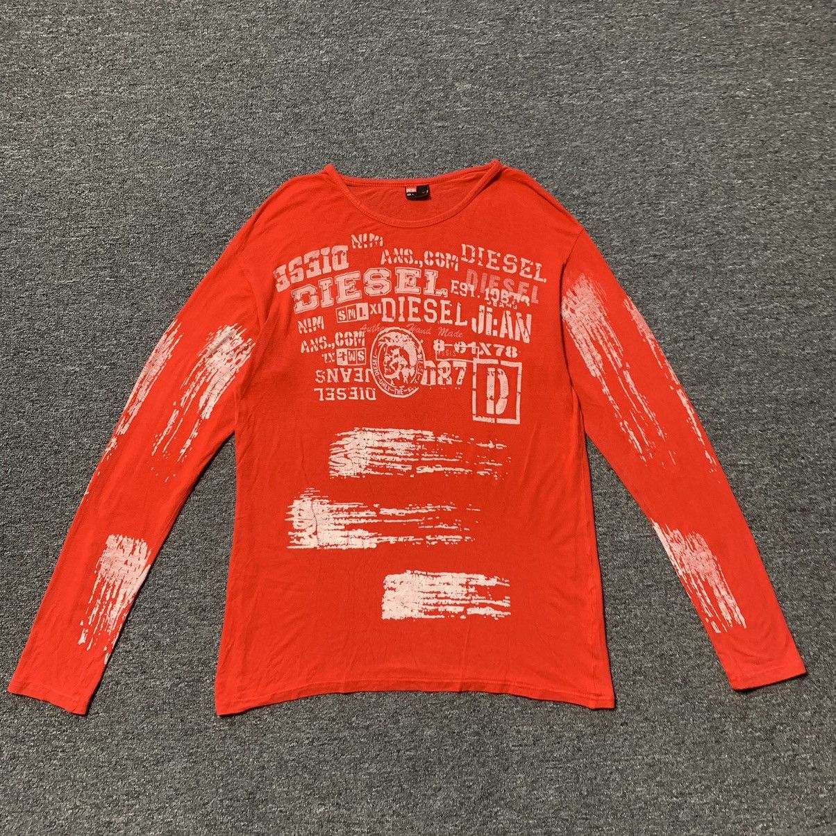 Diesel Vintage Diesel y2k Big Logo T-Shirt Size US M / EU 48-50 / 2 - 2 Thumbnail