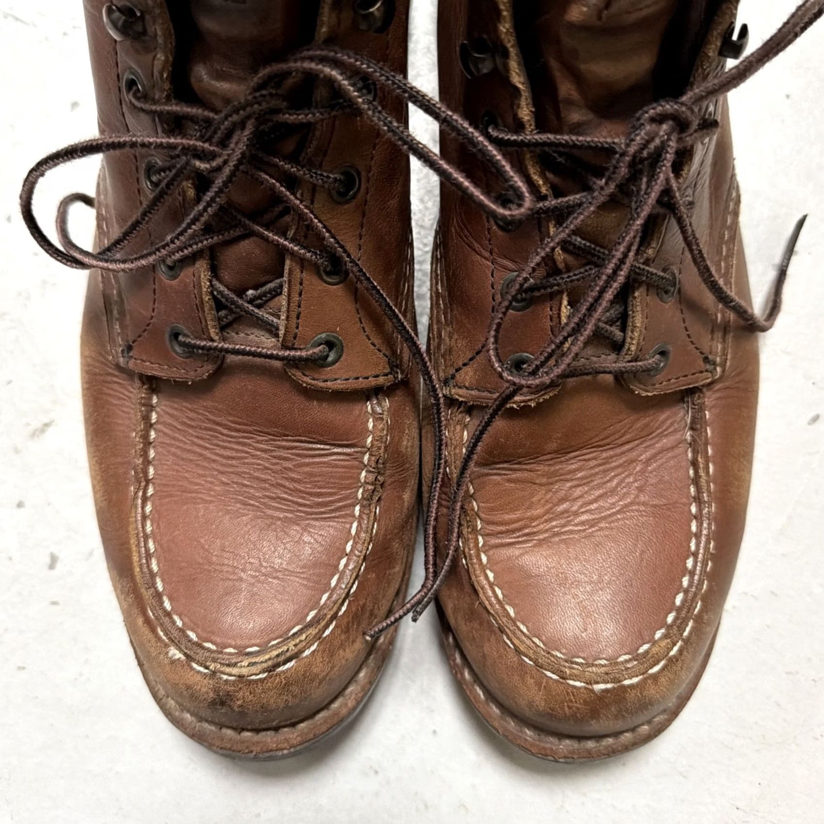 Red Wing Red Wing Heritage 3954 Roughneck 6” Leather Work Boots Mens 11.5 Brown Leather USA 90s Workwear Biker Size US 12 / EU 45 - 4 Thumbnail