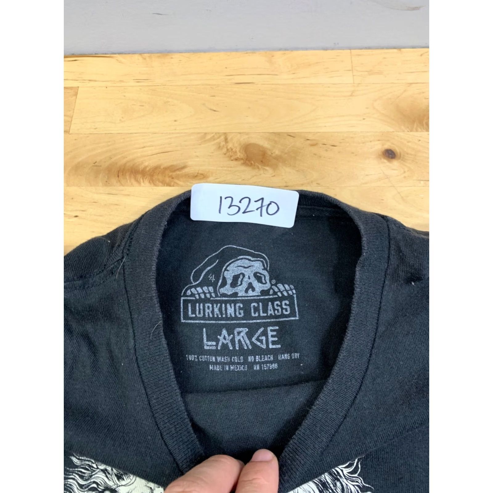 Vintage Lurking Class Shirt Men L Black Drinking Zombie 13270 Graphic Print Skull Art Gothic Summer Short Sleeve Crew Neck Cotton T-Shirt Regular Mens Size US L / EU 52-54 / 3 - 3 Thumbnail