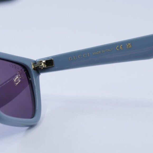 Gucci Gucci GG1539S 003 Sunglasses Light Blue Square Frame Size ONE SIZE - 7 Thumbnail