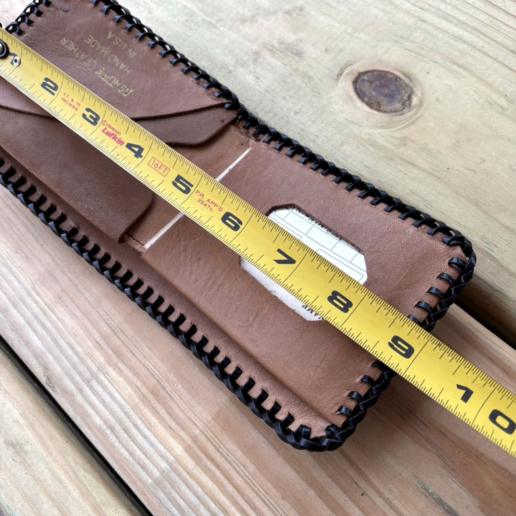 Vintage VINTAGE Eagle Leather Wallet Whipstitch Bifold Hand Tooled USA Made Freedom Size ONE SIZE - 7 Thumbnail
