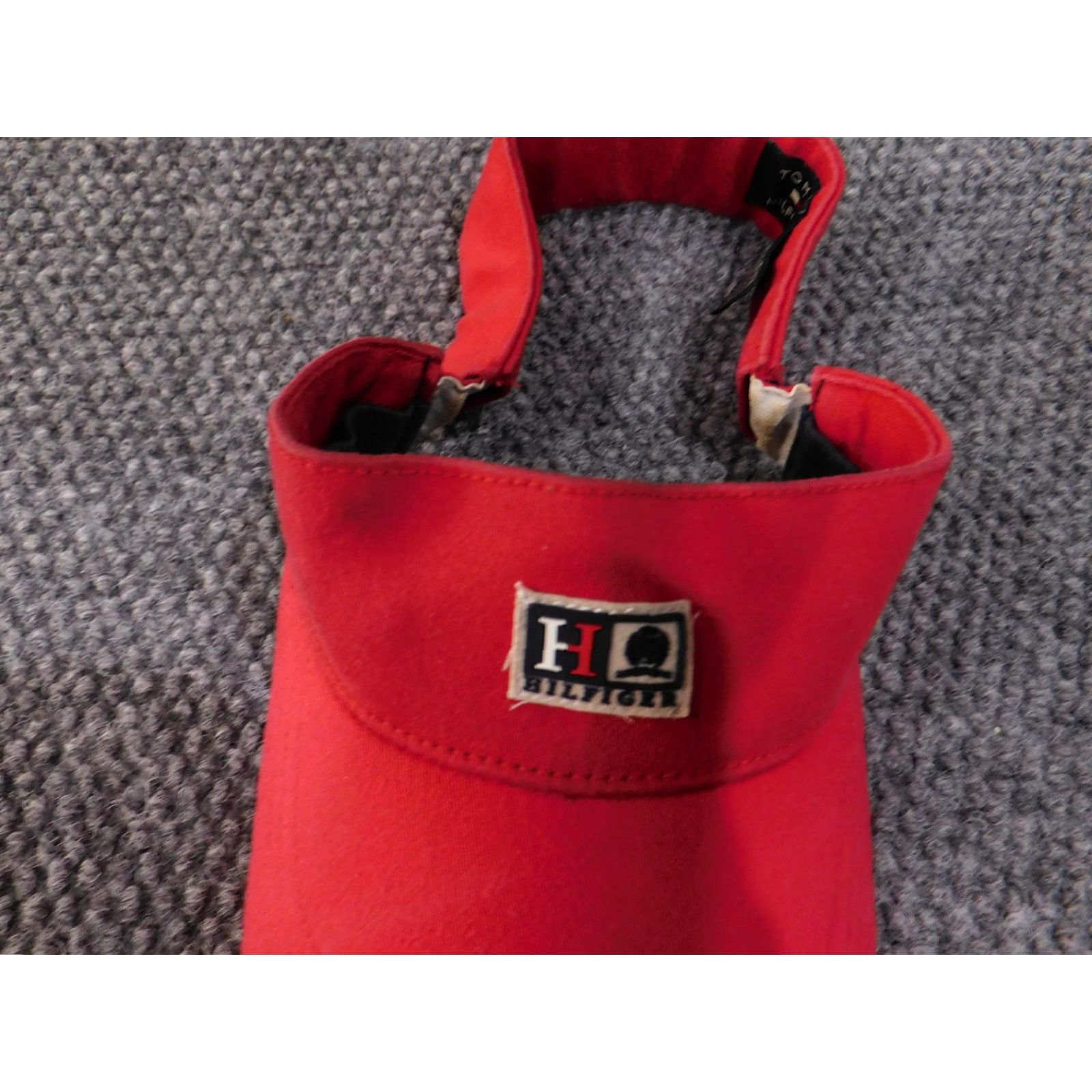 Tommy Hilfiger Tommy Hilfiger Hat Cap Strap Back Red Plaid Reversible Patch Golf Preppy Mens Size ONE SIZE - 3 Thumbnail