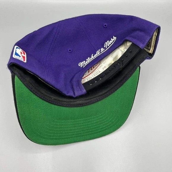 Mitchell & Ness Toronto Raptors Hat Men Big Logo Embroidered Snap Back Cap Size ONE SIZE - 4 Thumbnail
