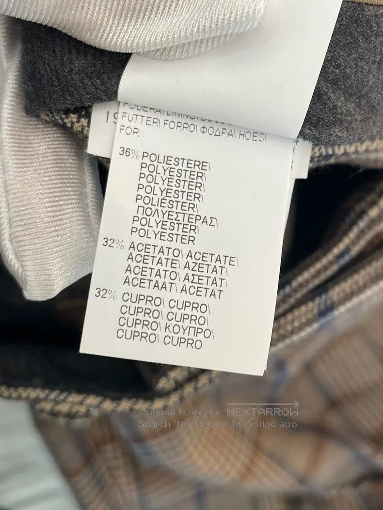 Brunello Cucinelli Brunello Cucinelli Caramel Plaid New Wool Long Trousers Size 26" / US 2 / IT 38 - 7 Thumbnail
