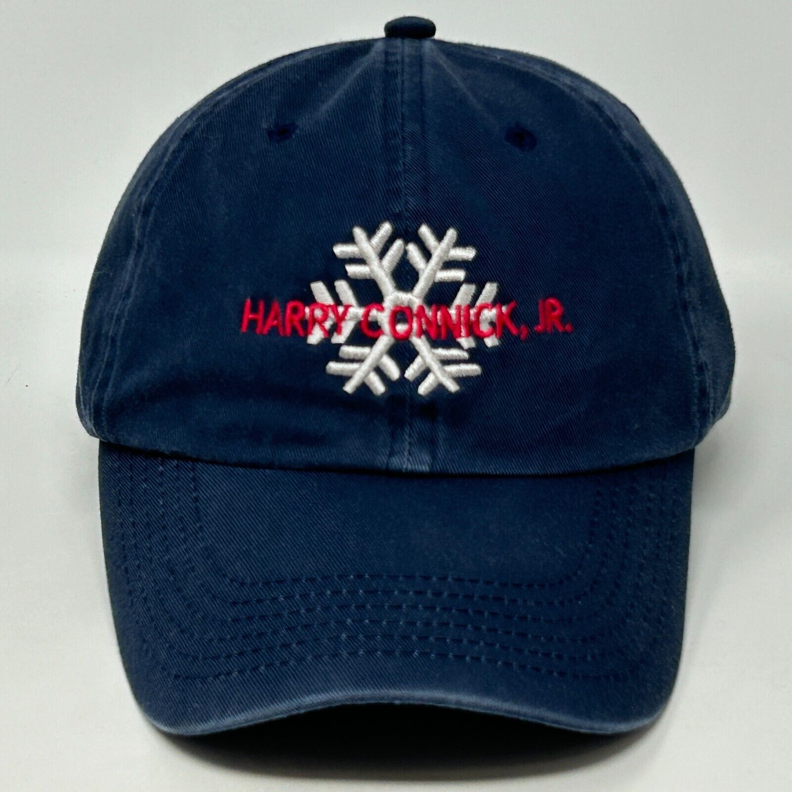 Vintage Harry Connick Jr Dad Hat Cap Blue Strapback Snowflake Winter Size ONE SIZE - 10 Thumbnail