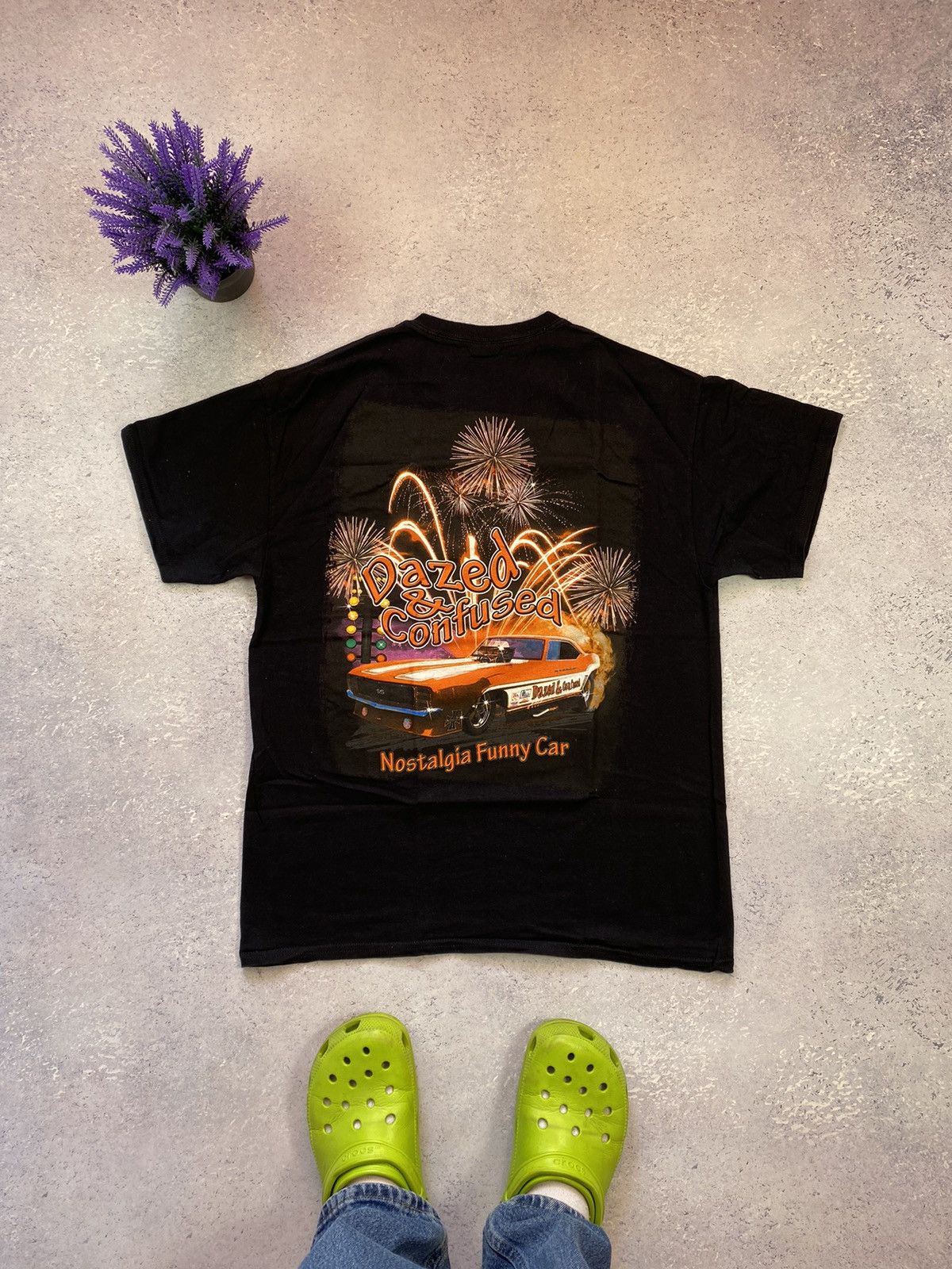 Band Tees Dazed Confused Men’s Black T-shirt With Big Centre Logo Size US L / EU 52-54 / 3 - 2 Thumbnail
