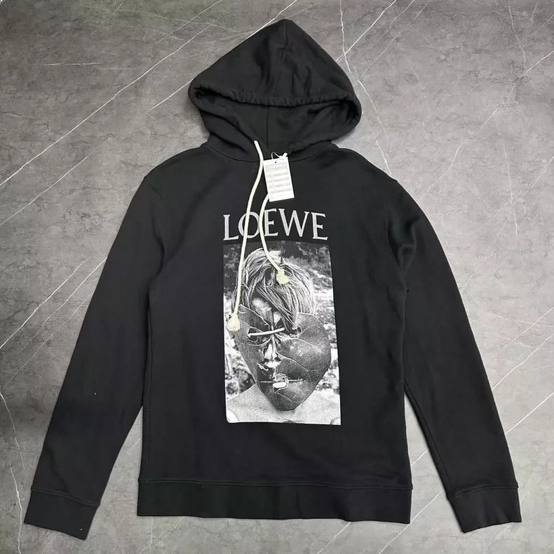loewe graphic logo hoodie in black-2507