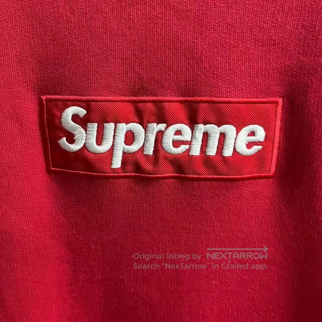 Supreme supreme red logo pullover hoodie. Size US M / EU 48-50 / 2 - 5 Thumbnail