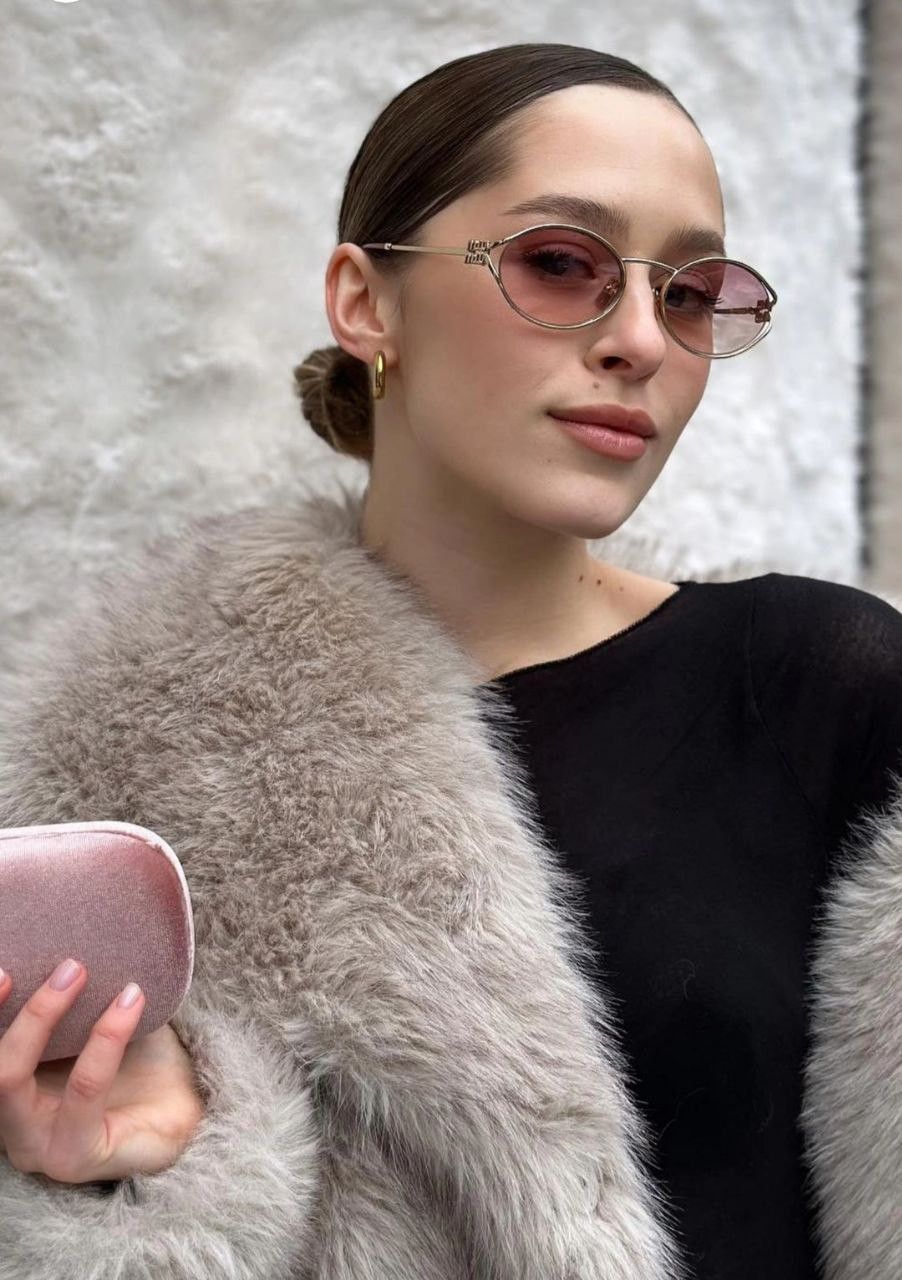 Miu Miu NEW Miu Miu MU52YS 5AK06S LOGO Oval Unisex Sunglasses Size ONE SIZE - 16 Thumbnail