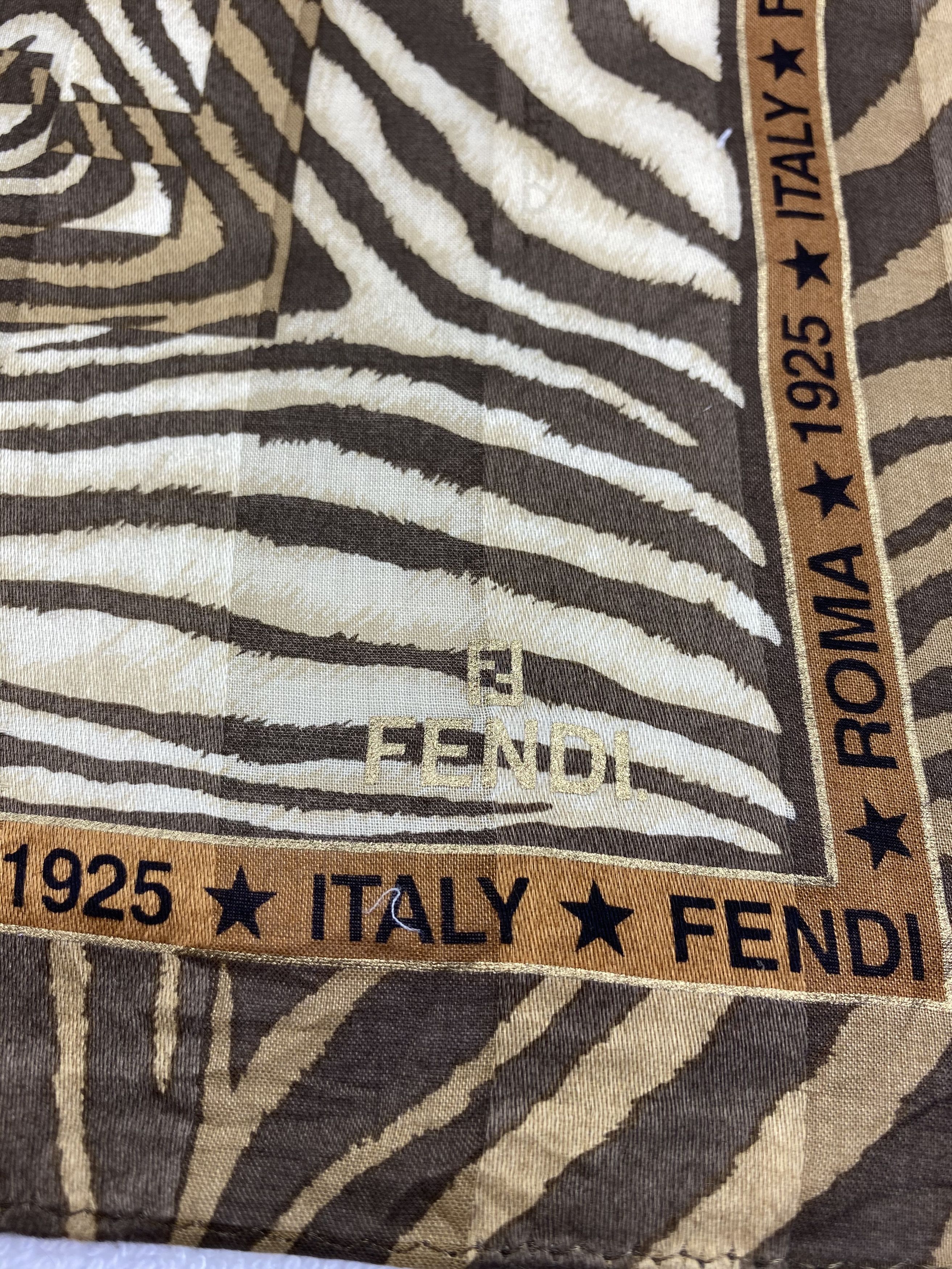 Vintage Fendi Roma Bandana / Handkerchief / Neckerchief A253 Size ONE SIZE - 5 Thumbnail