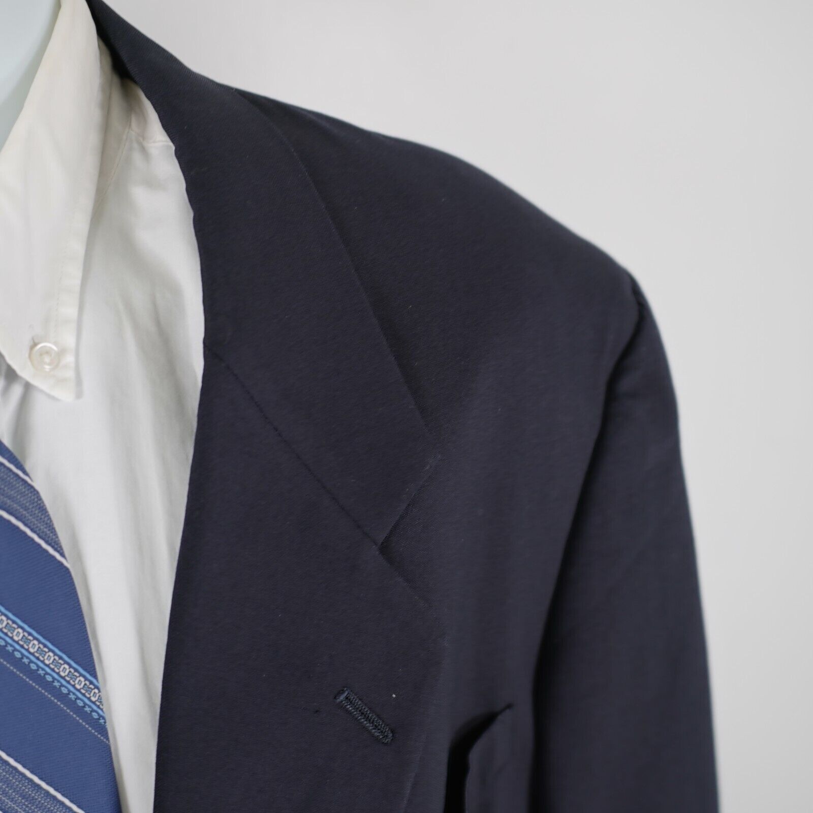 Hart Schaffner Marx Hart Schaffner Marx Micron 2000 Wool Blue 2 Button Suit Jack Size 48L - 2 Thumbnail