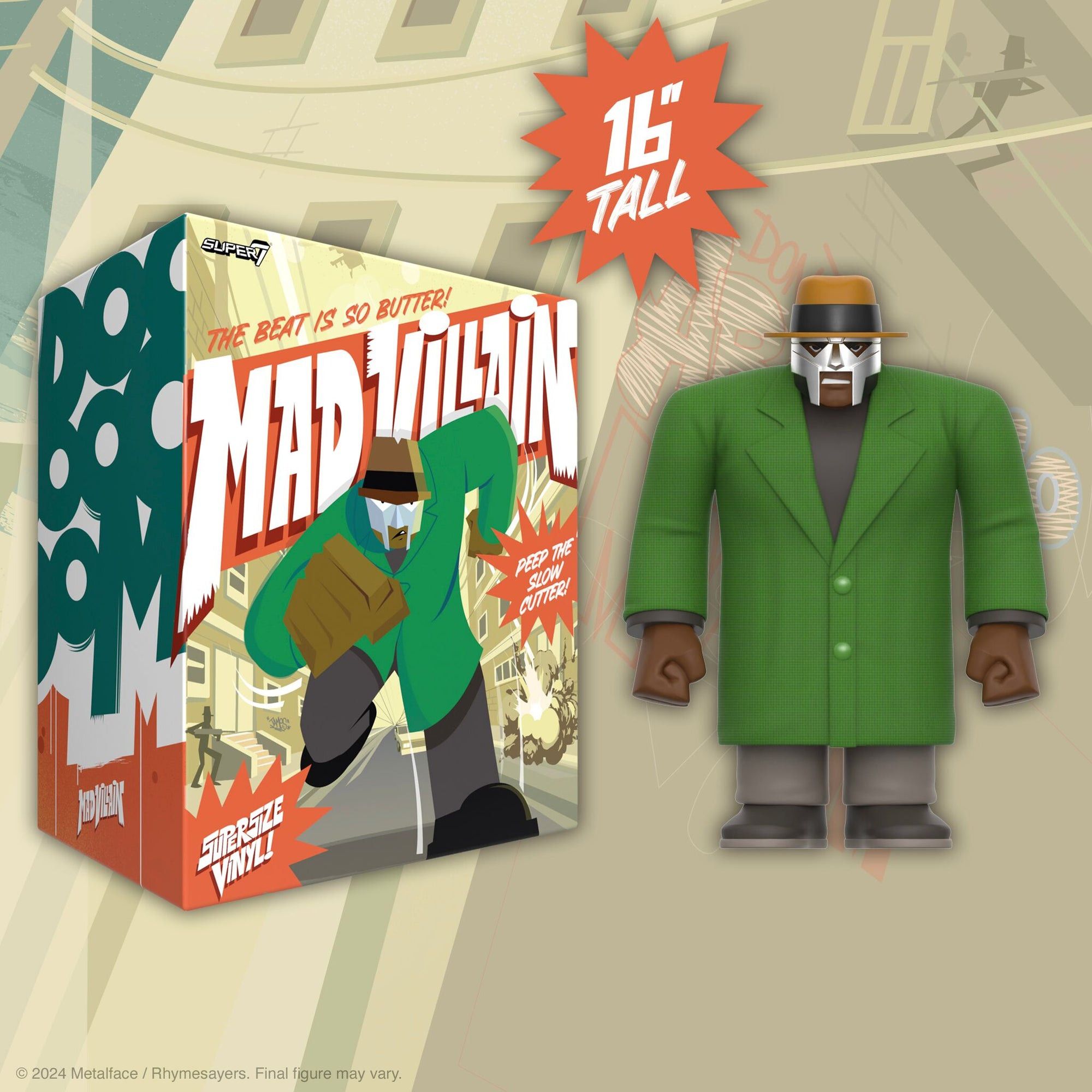 MF Doom MF DOOM SuperSize Vinyl Figure - Madvillain x Super7 Size ONE SIZE - 6 Thumbnail