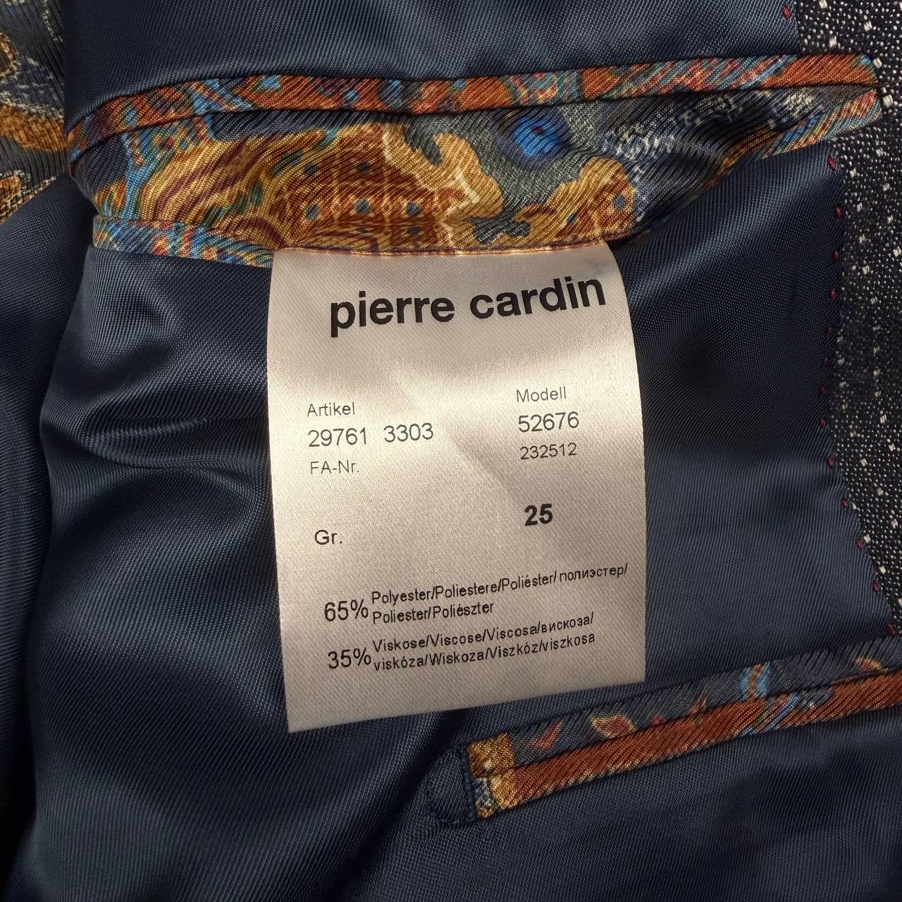 Pierre Cardin Pierre Cardin Blue Blazer Dot Pattern Size 25 Size 40S - 7 Thumbnail