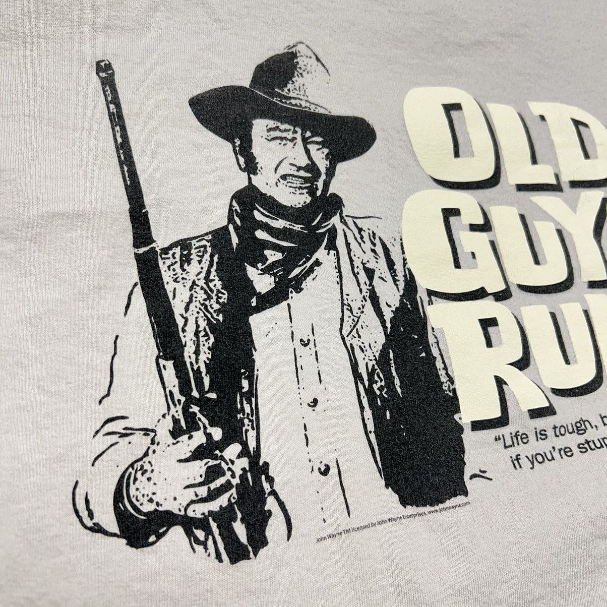 Vintage Old Guys Rule Tee Shirt Beige John Wayne Graphic Dad Y2K Size US L / EU 52-54 / 3 - 15 Thumbnail
