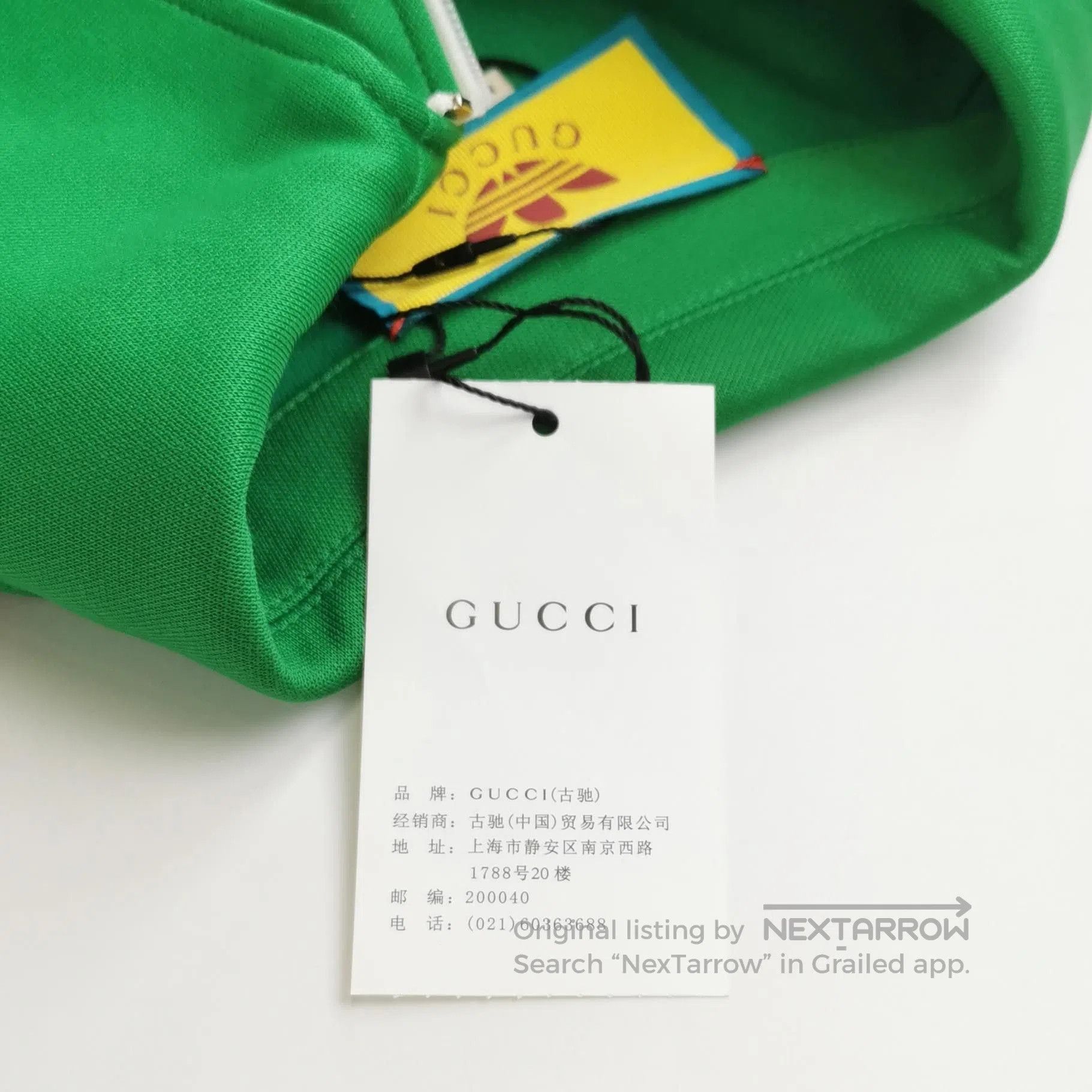 Gucci Gucci x adidas Green Logo Zip Collar Jumpsuit. Size 39" - 1 Thumbnail