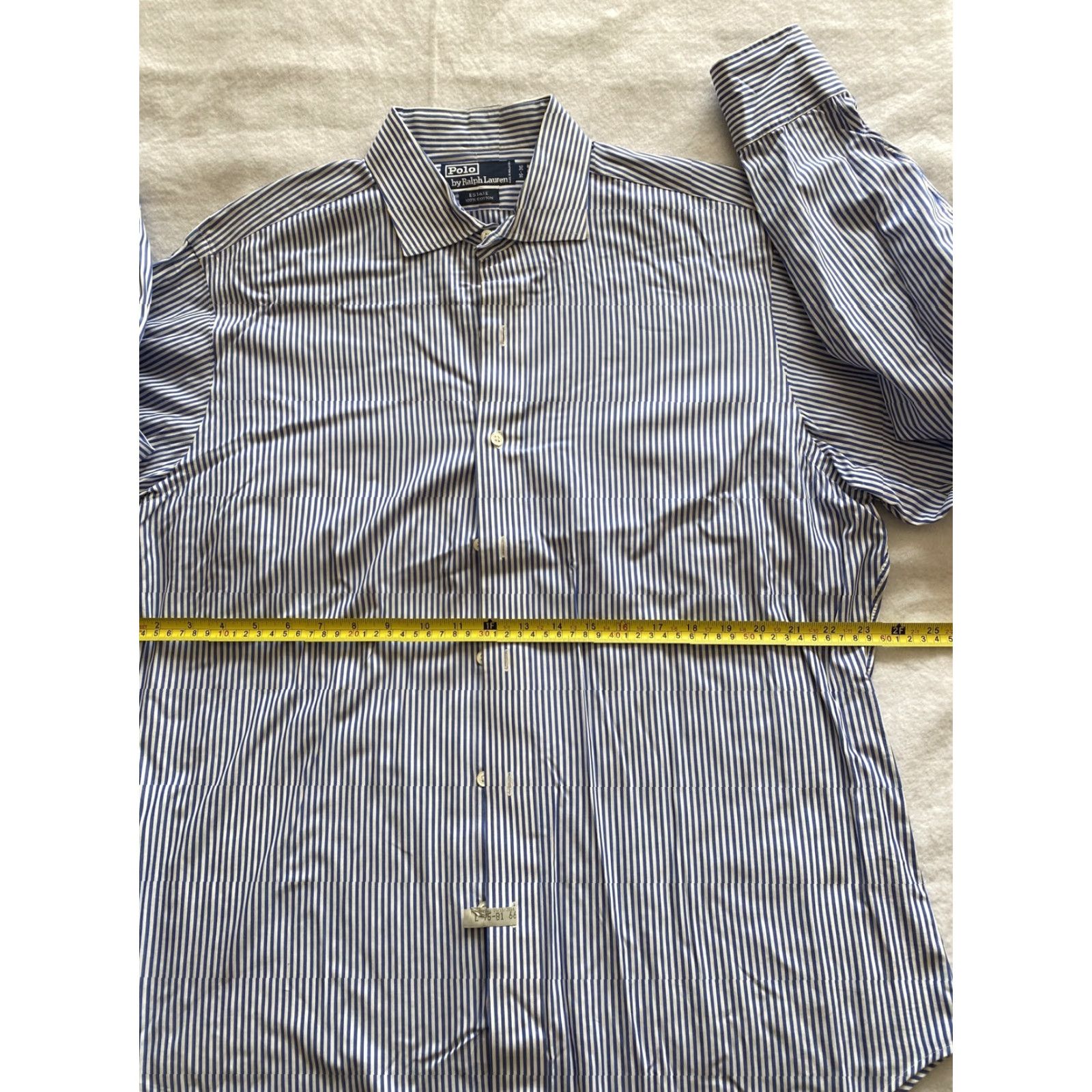 Polo Ralph Lauren Polo Ralph Lauren Button Shirt Men’s 16/36 Blue Striped Long Sleeve Dress Shirt Men's Size US L / EU 52-54 / 3 - 4 Thumbnail