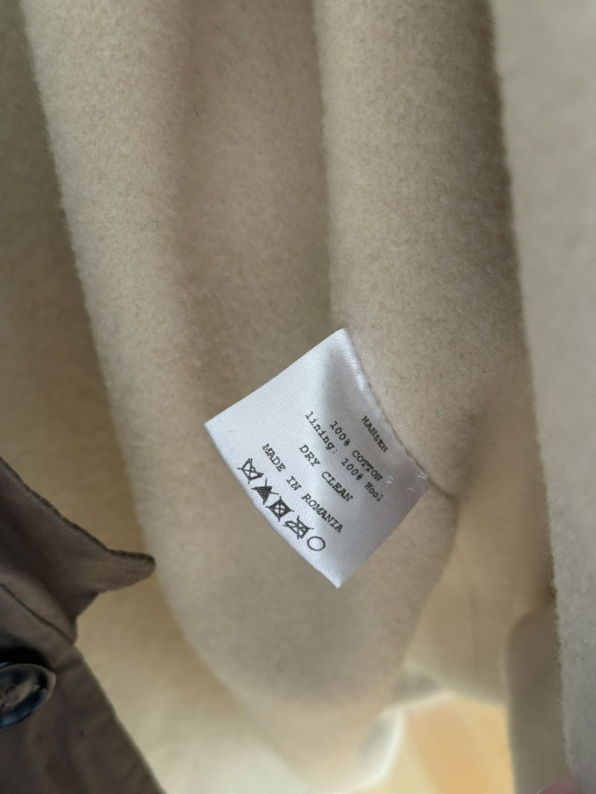 HANSEN Garments Hansen waxed cotton hooded parka with wool lining - size XL Size US XL / EU 56 / 4 - 10 Thumbnail