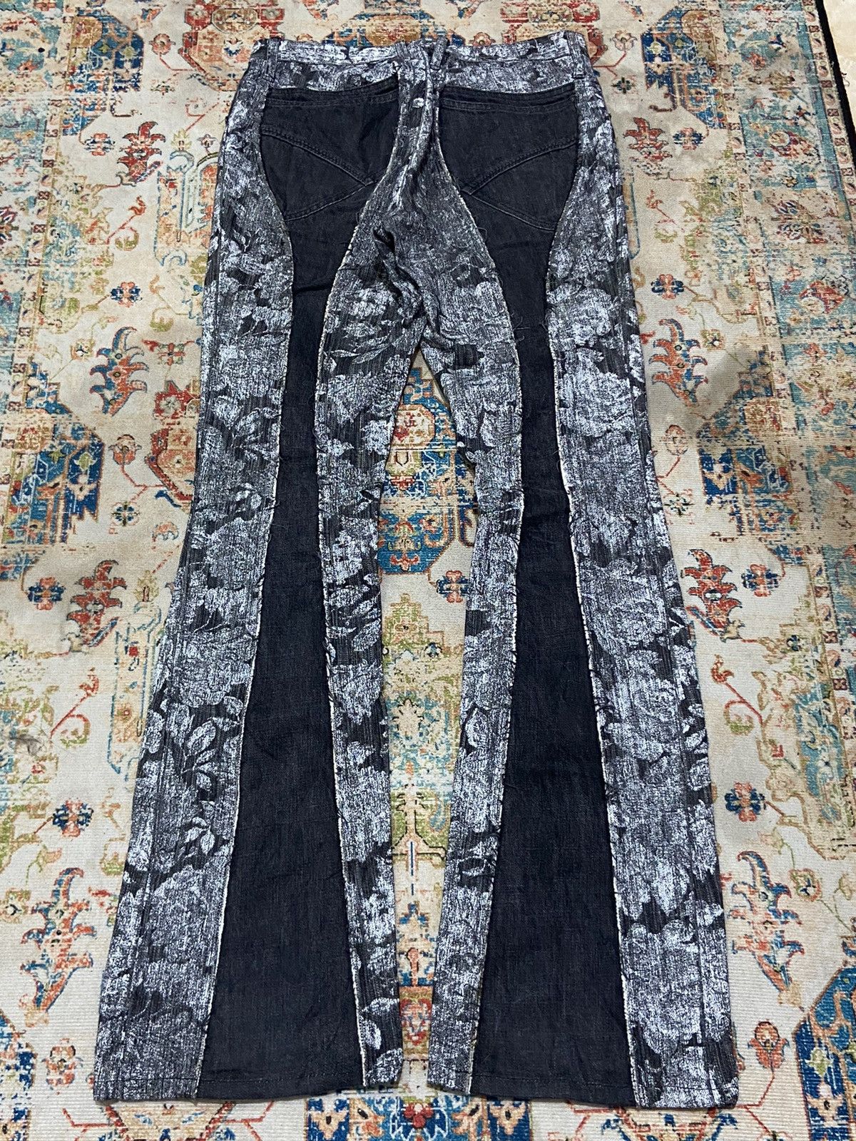 Japanese Brand 00’s Edge Rupert Flower Jeans Flared Pants Size US 29 - 7 Thumbnail
