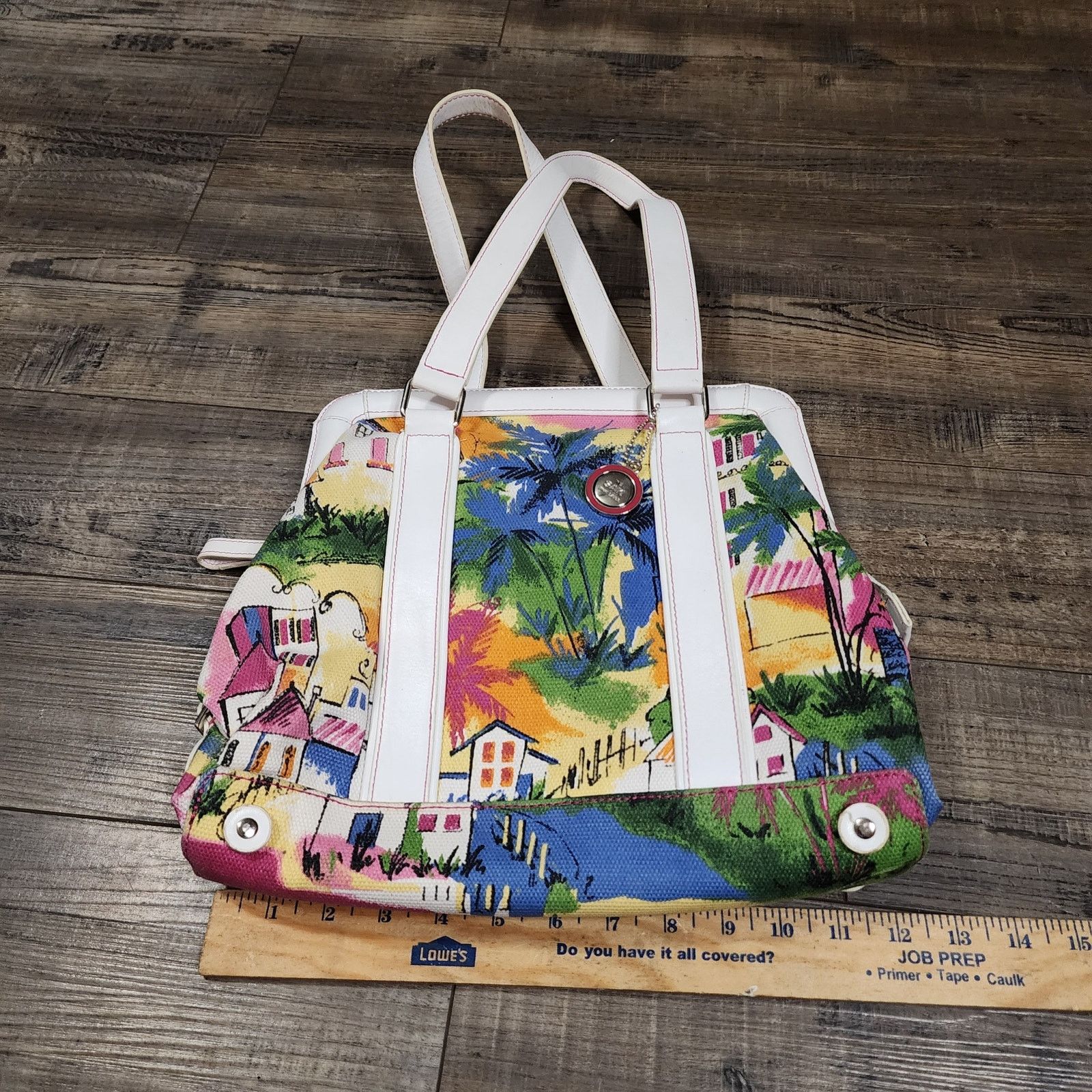 The Sak The Sak Vintage Canvas Hinged open purse tropical scene 4A Size ONE SIZE - 7 Thumbnail