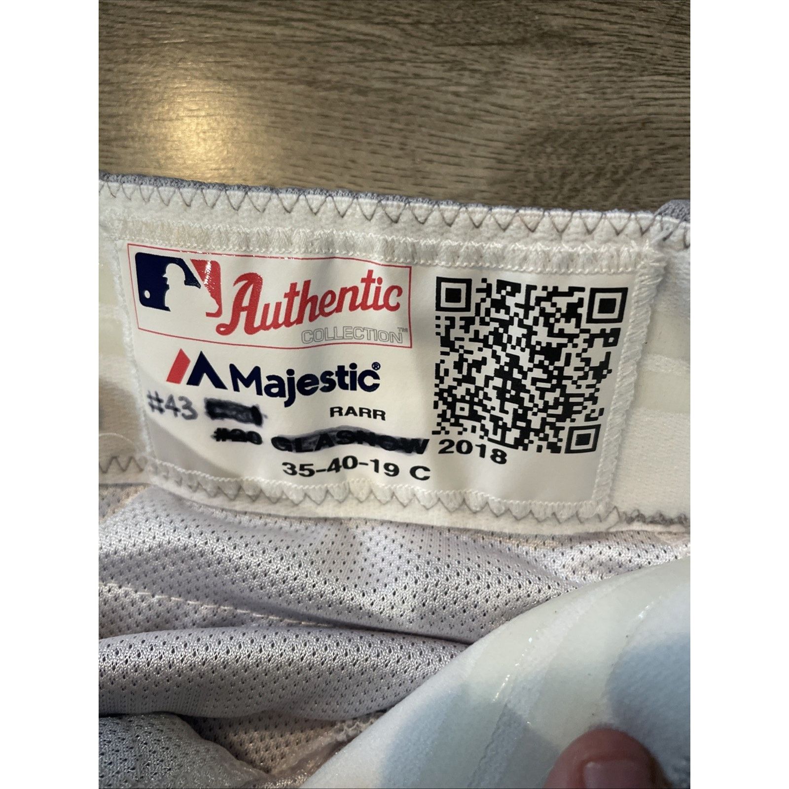 MLB 2018 Tyler Glasnow MLB Majestic Auth. Gray Tampa Bay Rays Size US 34 / EU 50 - 5 Thumbnail