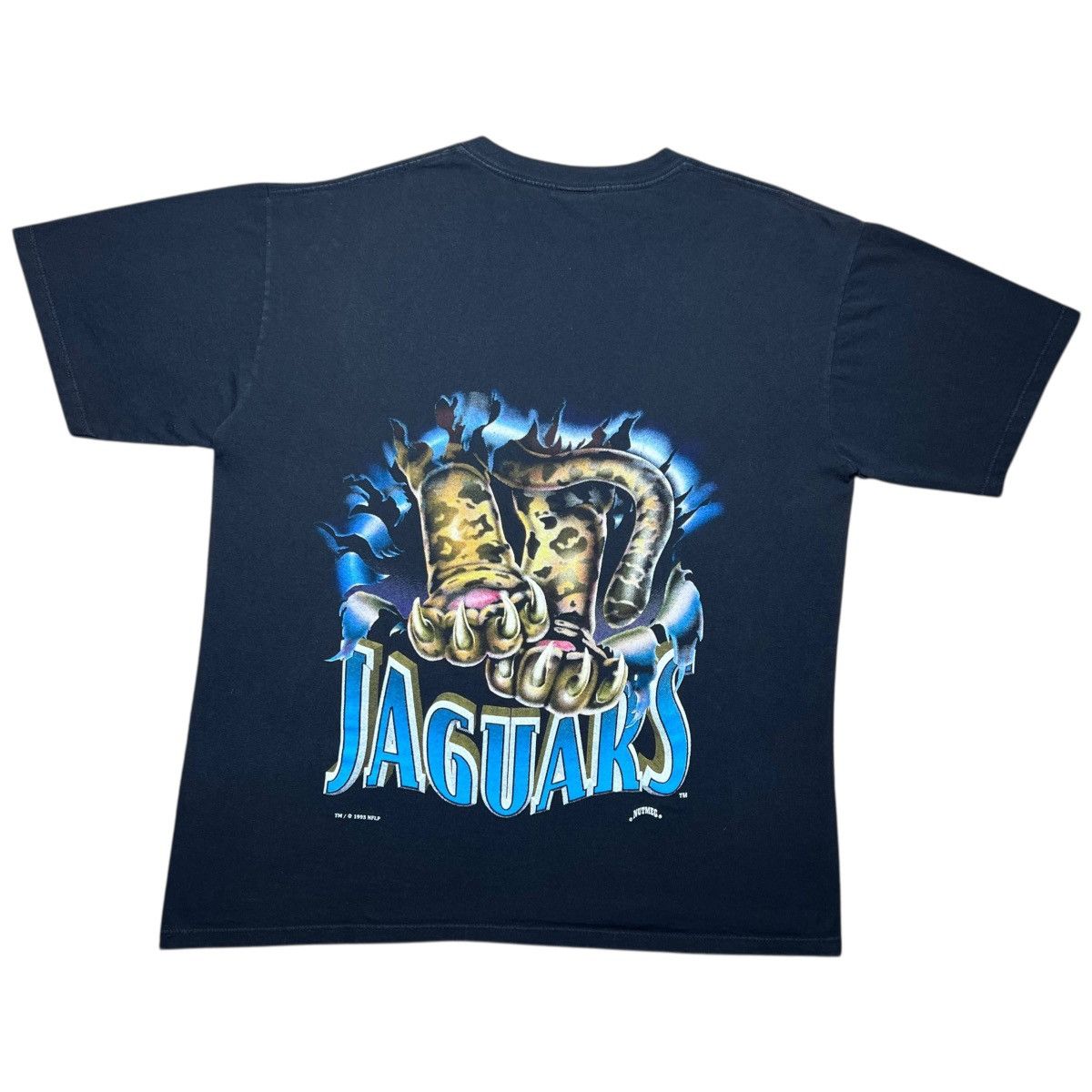 Nutmeg 1993 NFL Jacksonville Jaguares Nutmeg Mills Double Sided Tee Size US XL / EU 56 / 4 - 2 Thumbnail
